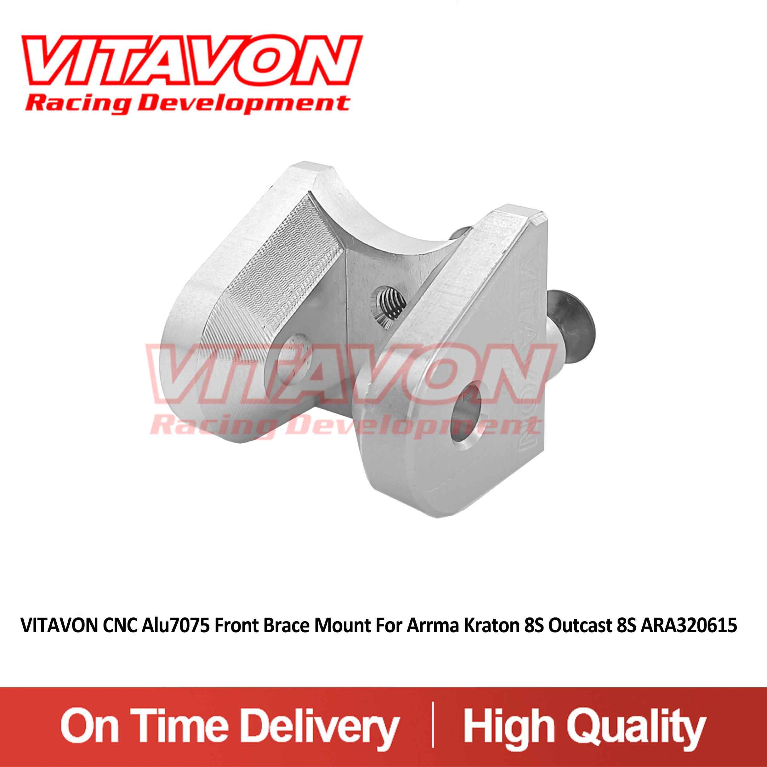 VITAVON CNC Alu7075 Front Brace Mount For Arrma Kraton 8S Outcast 8S ARA320615