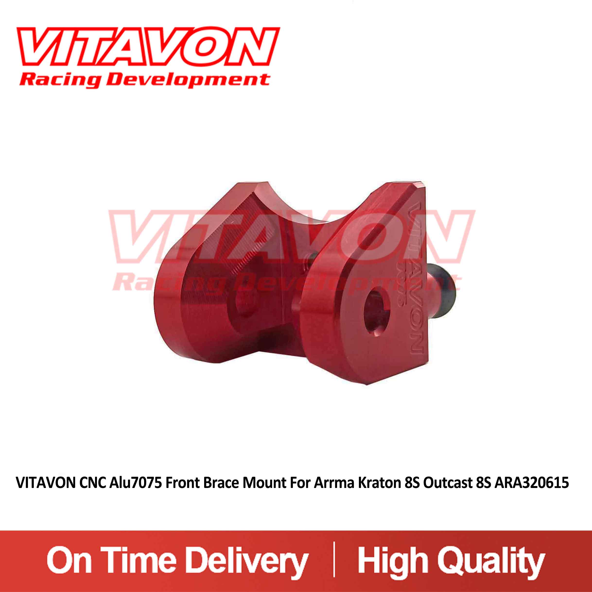 VITAVON CNC Alu7075 Front Brace Mount For Arrma Kraton 8S Outcast 8S ARA320615