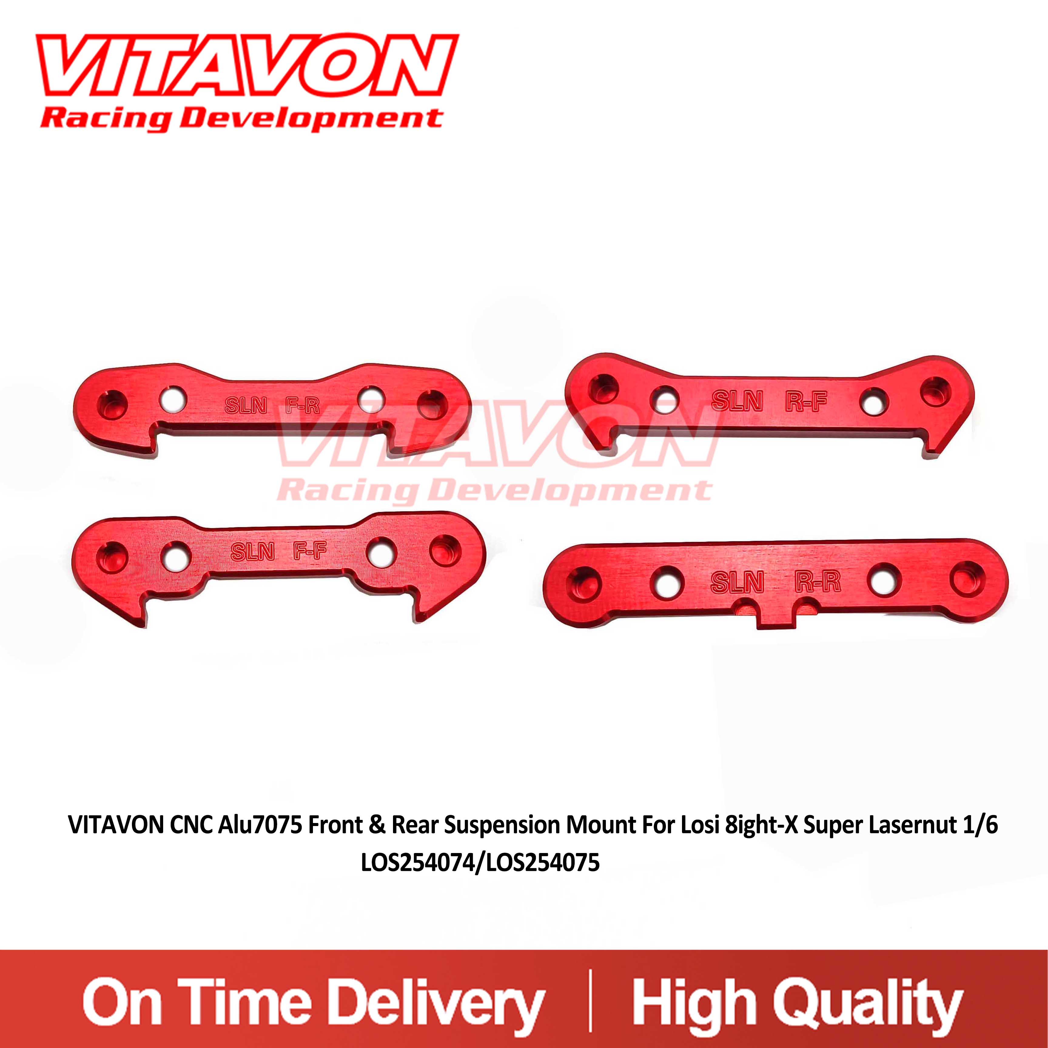 VITAVON CNC Alu7075 Front & Rear Suspension Mount For Losi 8ight-X Super Lasernut 1/6 LOS254074/LOS254075