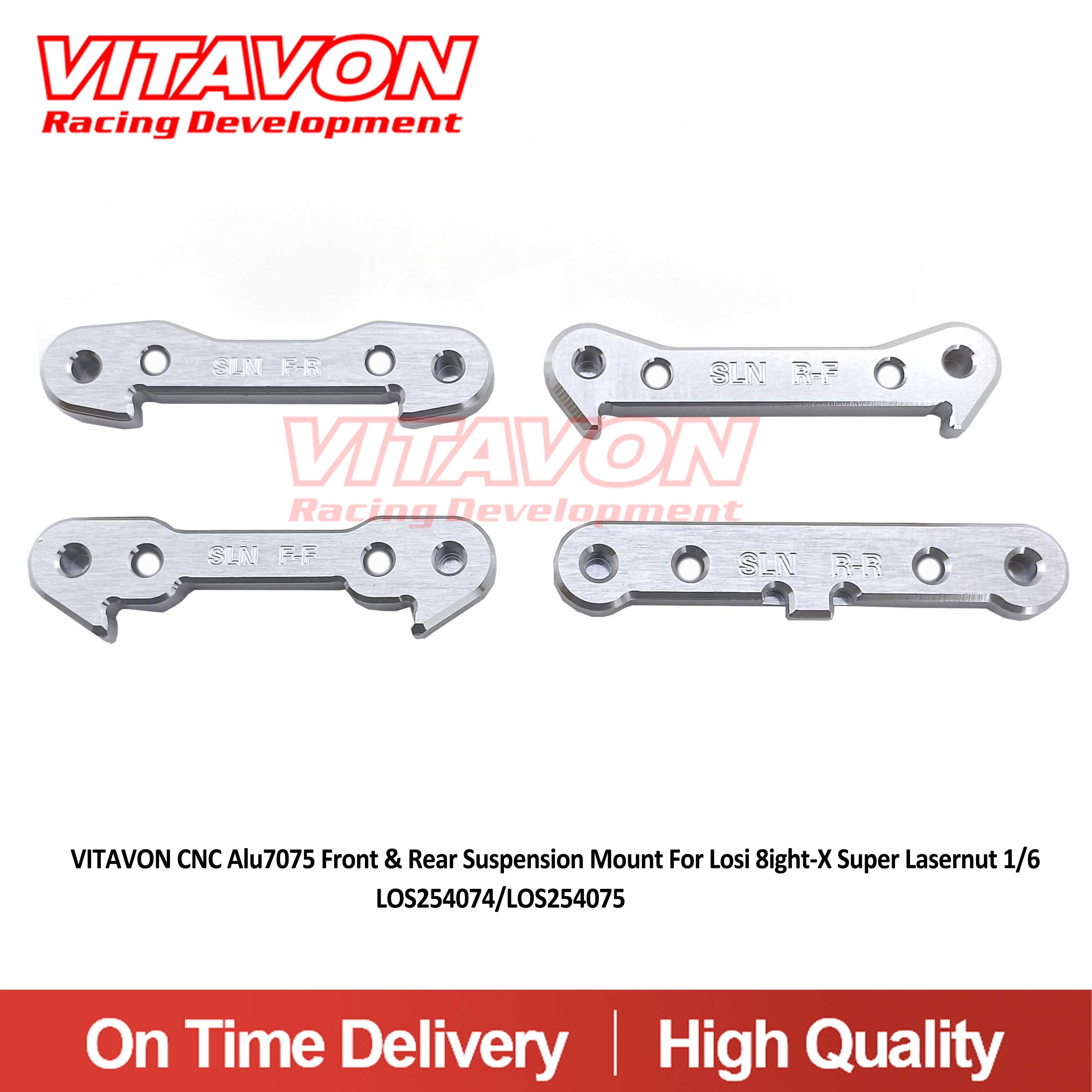 VITAVON CNC Alu7075 Front & Rear Suspension Mount For Losi 8ight-X Super Lasernut 1/6 LOS254074/LOS254075