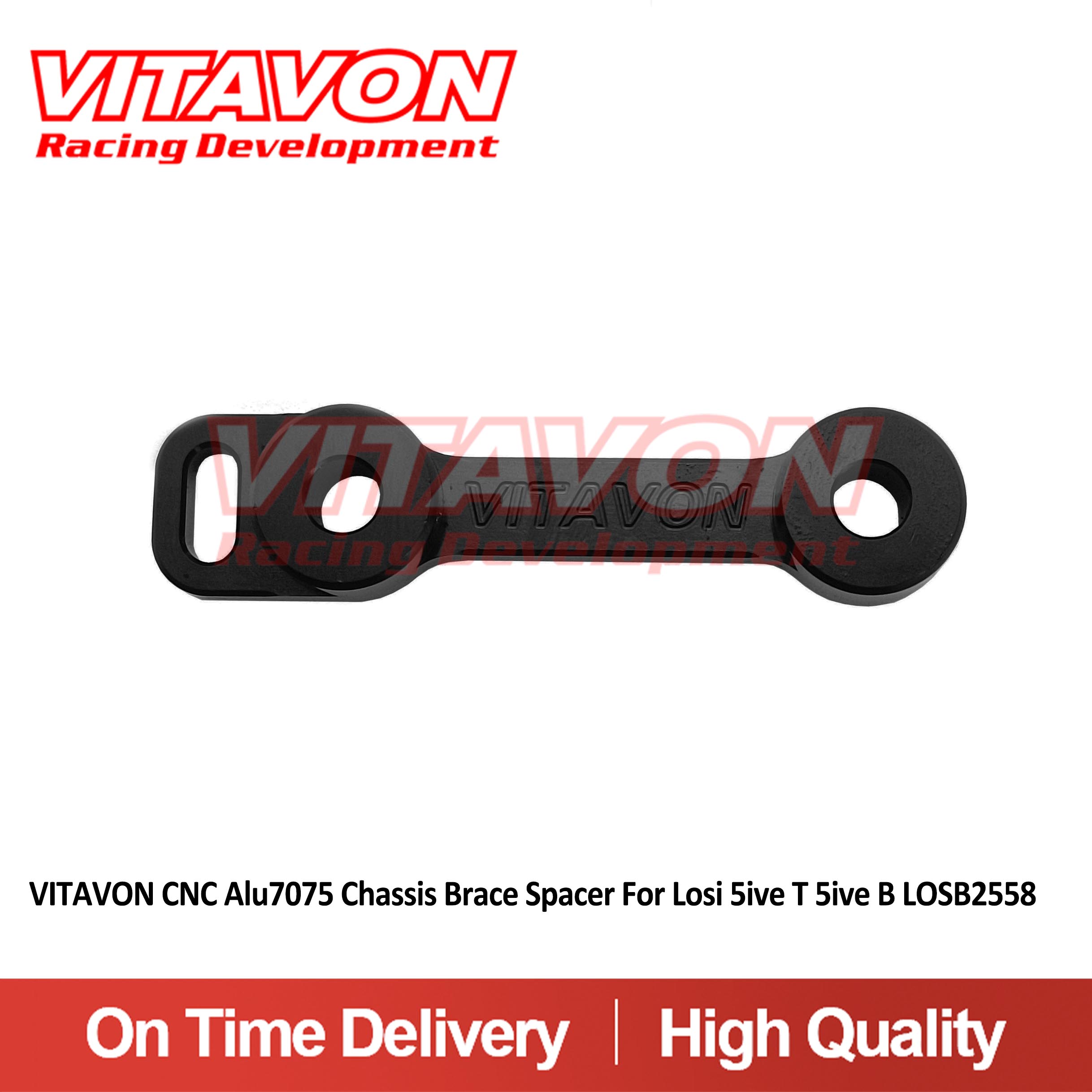 VITAVON CNC Alu7075 Chassis Brace Spacer For Losi 5iveT 5ive B LOSB2558