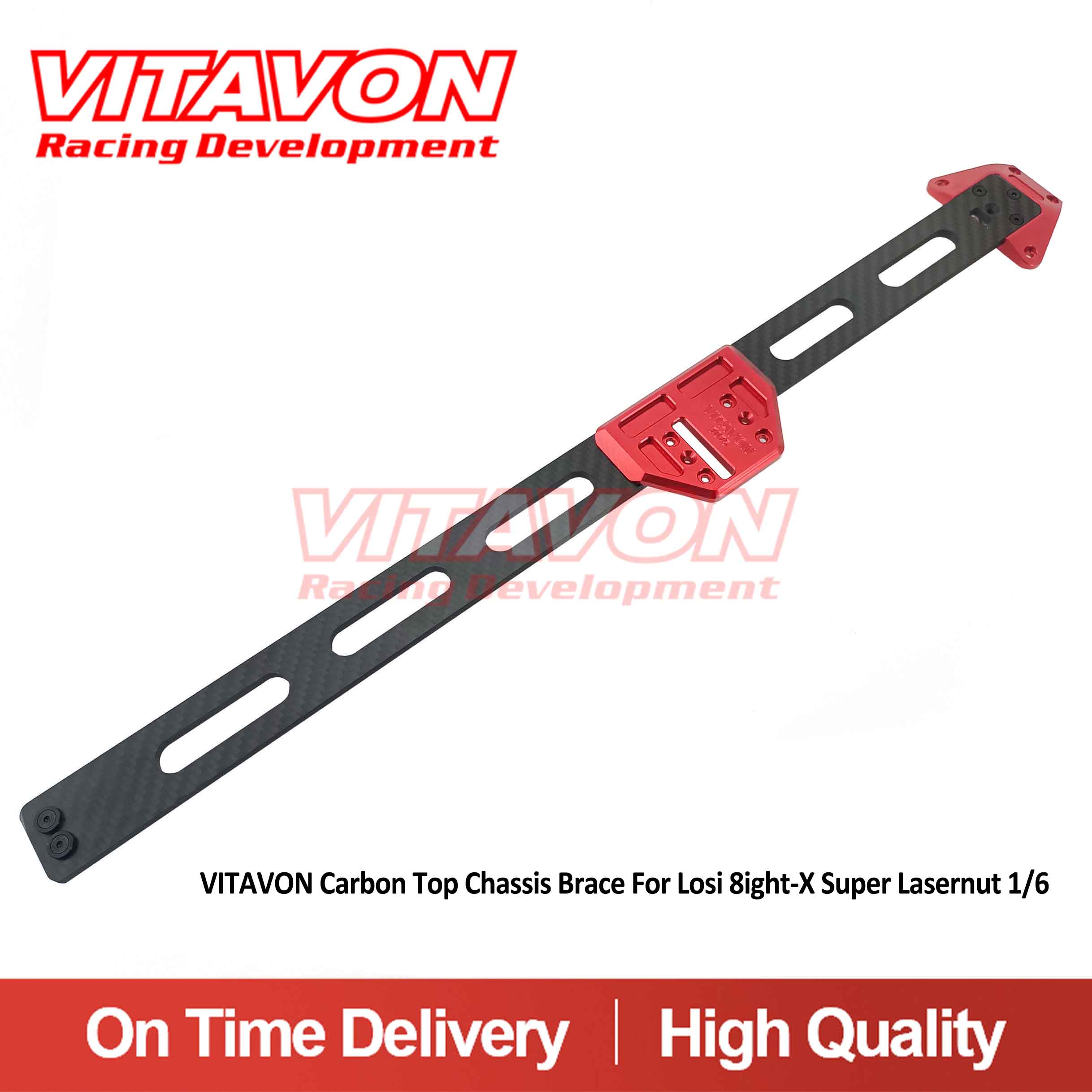 VITAVON Carbon Top Chassis Brace For Losi 8ight-X Super Lasernut 1/6