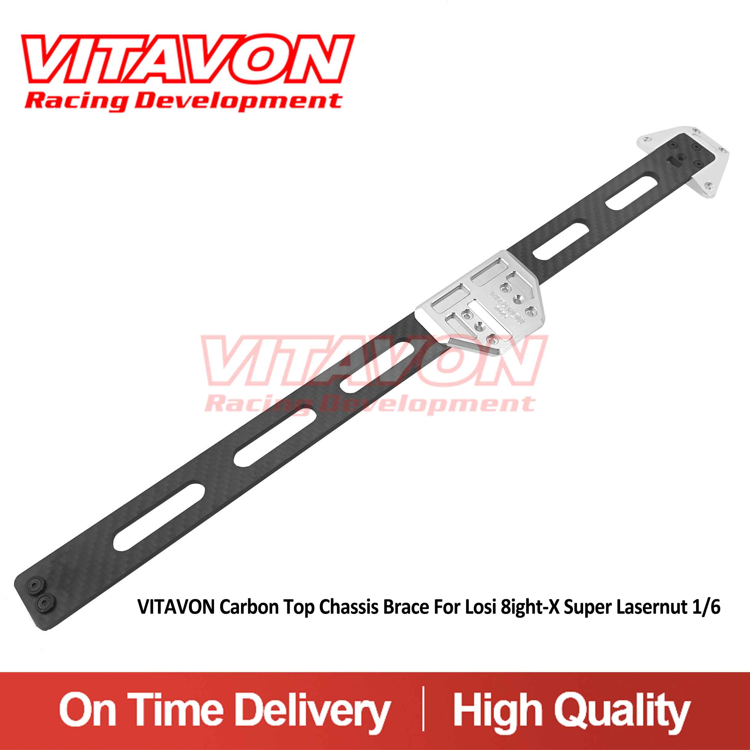 VITAVON Carbon Top Chassis Brace For Losi 8ight-X Super Lasernut 1/6