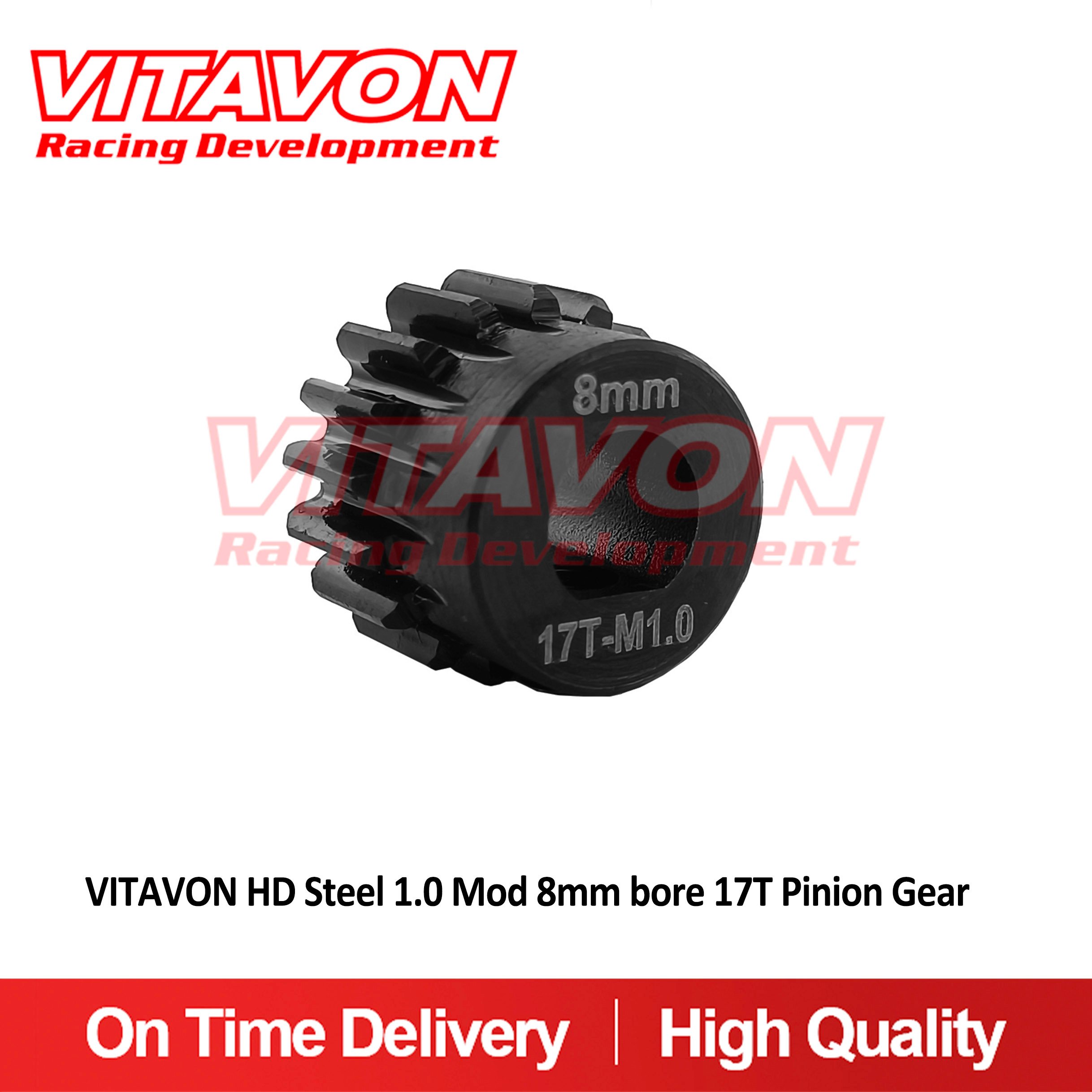 VITAVON HD 45#Pinion Gear Mod 1.0 D Bore 8mm 17T  20T For Axial SCX6 Arrma 6S Sledge ...