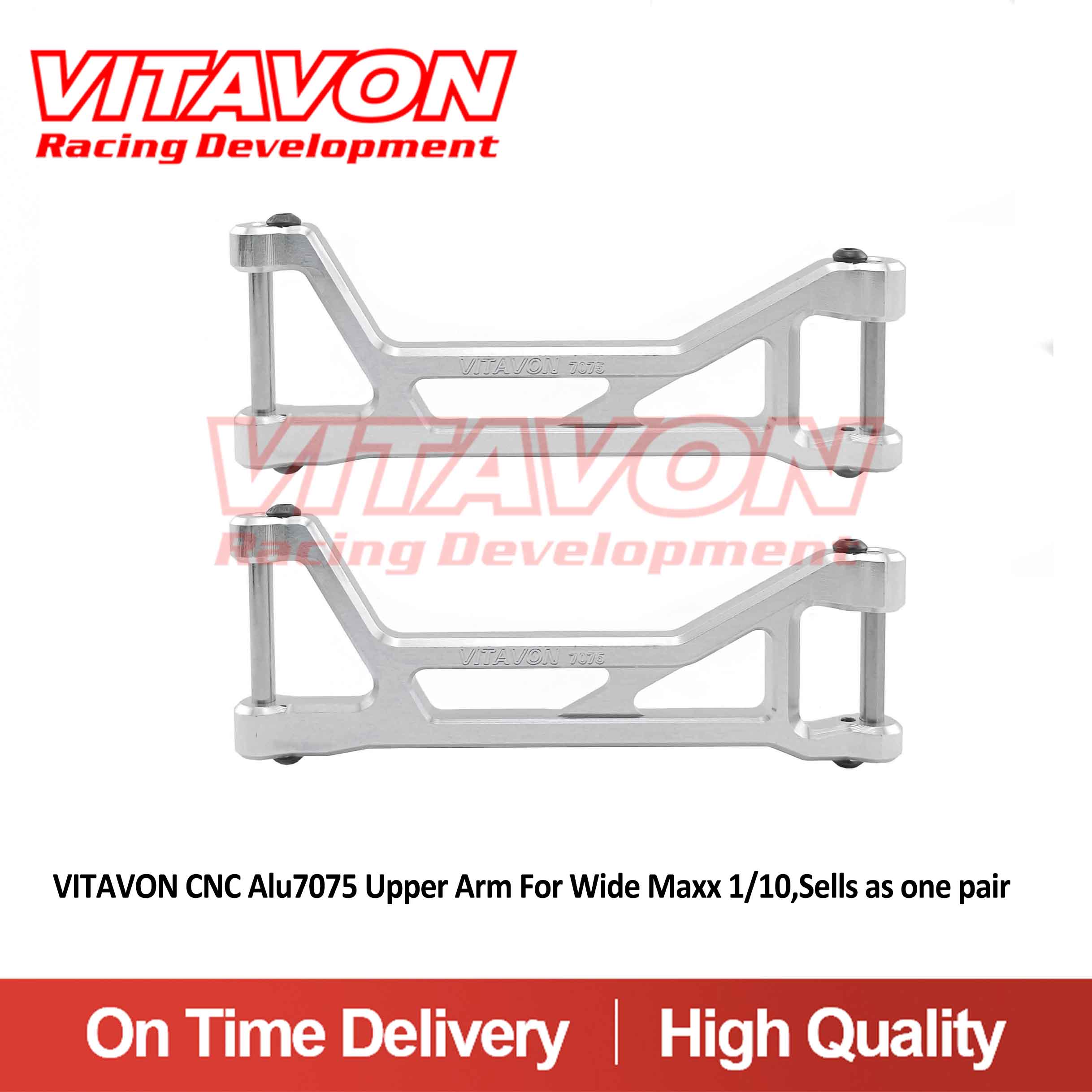 VITAVON CNC Alu7075 Upper Arm For Wide Maxx 1/10,Sells as one pair