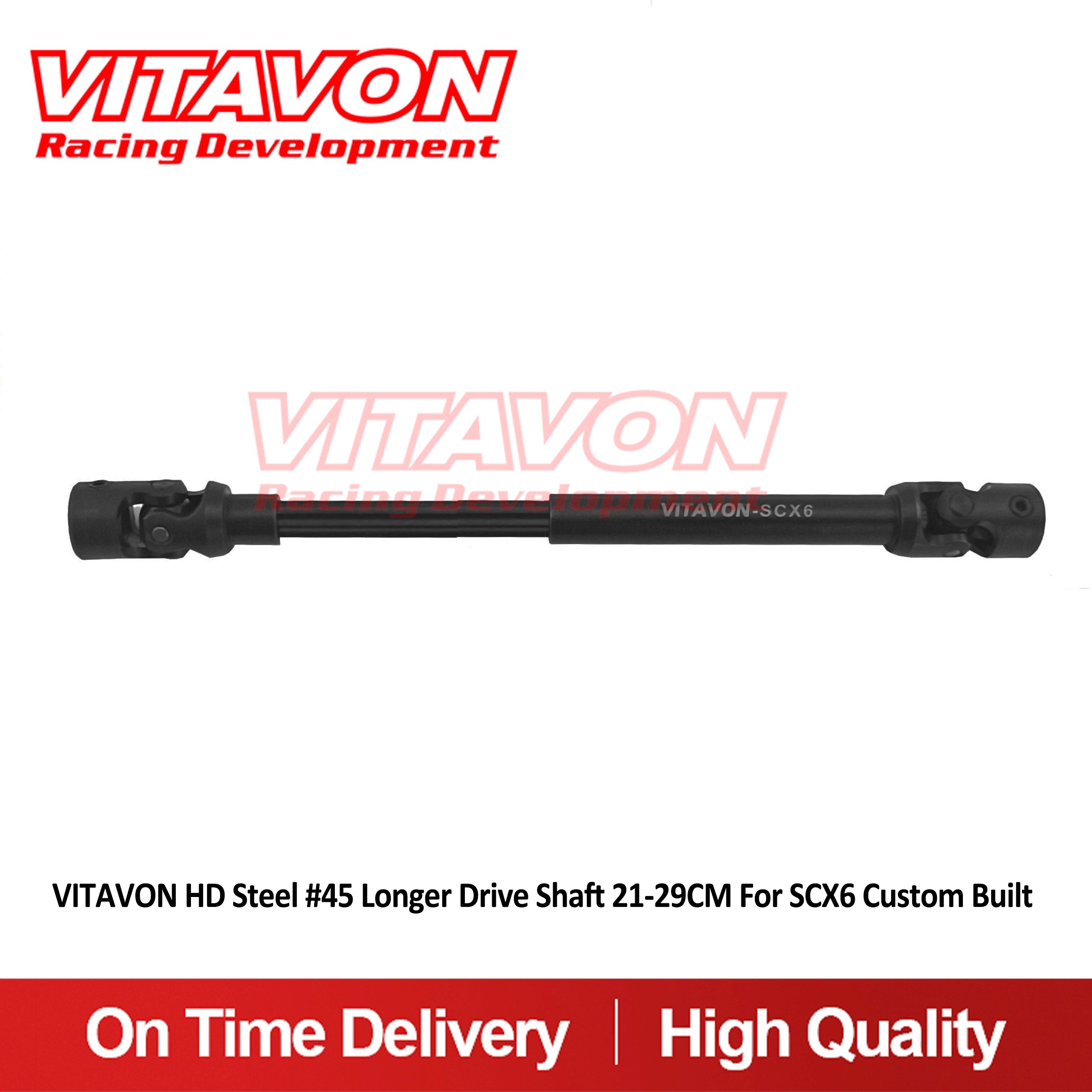 VITAVON HD Steel #45 Longer Drive Shaft 21-29CM For SCX6 Custom Built