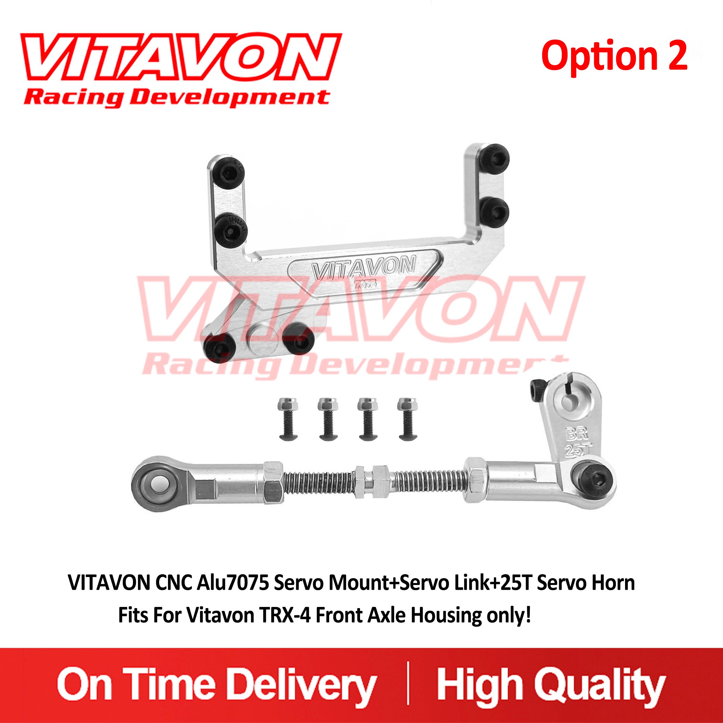 VITAVON CNC Alu7075 Rear Steering Built for Traxxas TRX-4 1/10