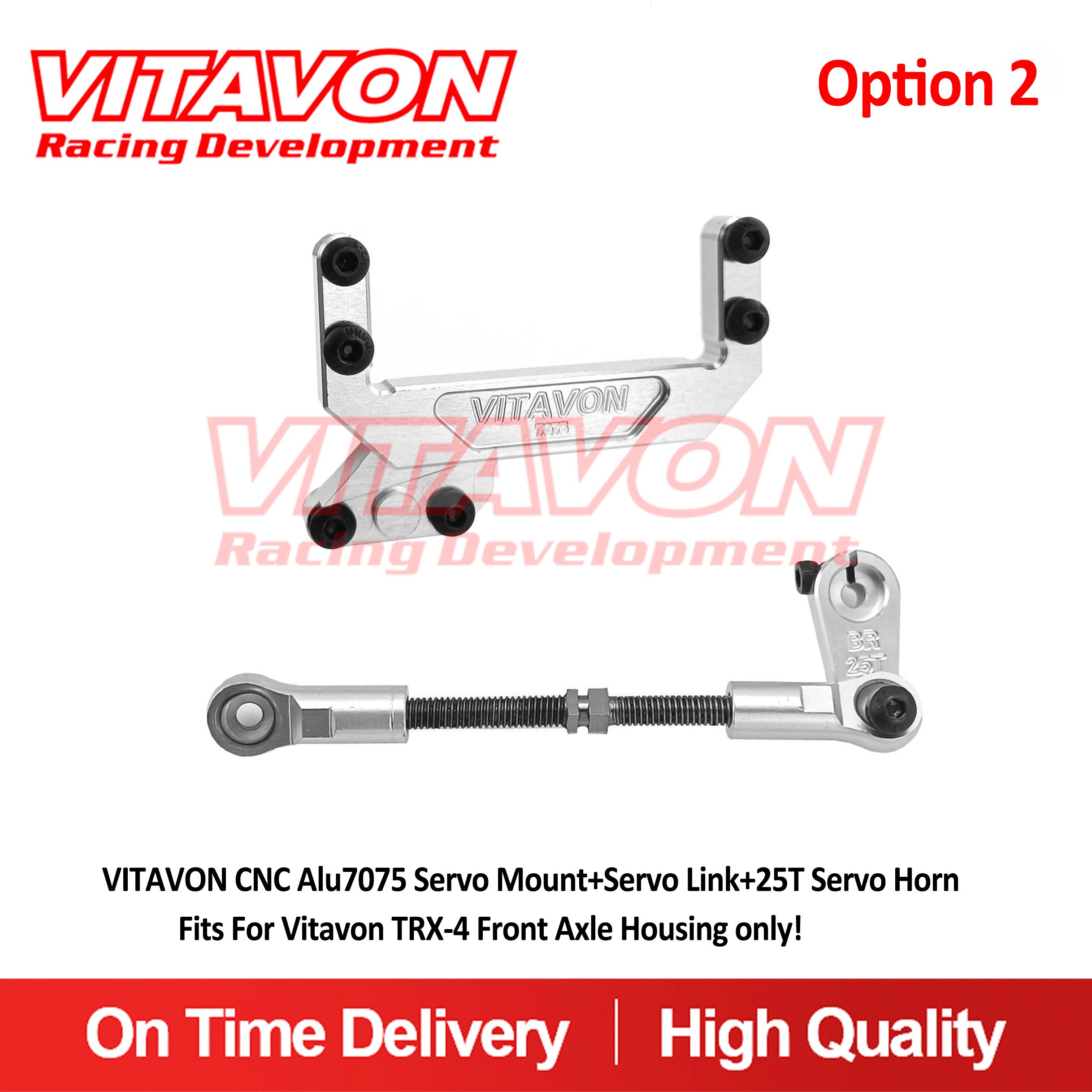 VITAVON CNC Alu7075 Rear Steering Built for Traxxas TRX-4 1/10