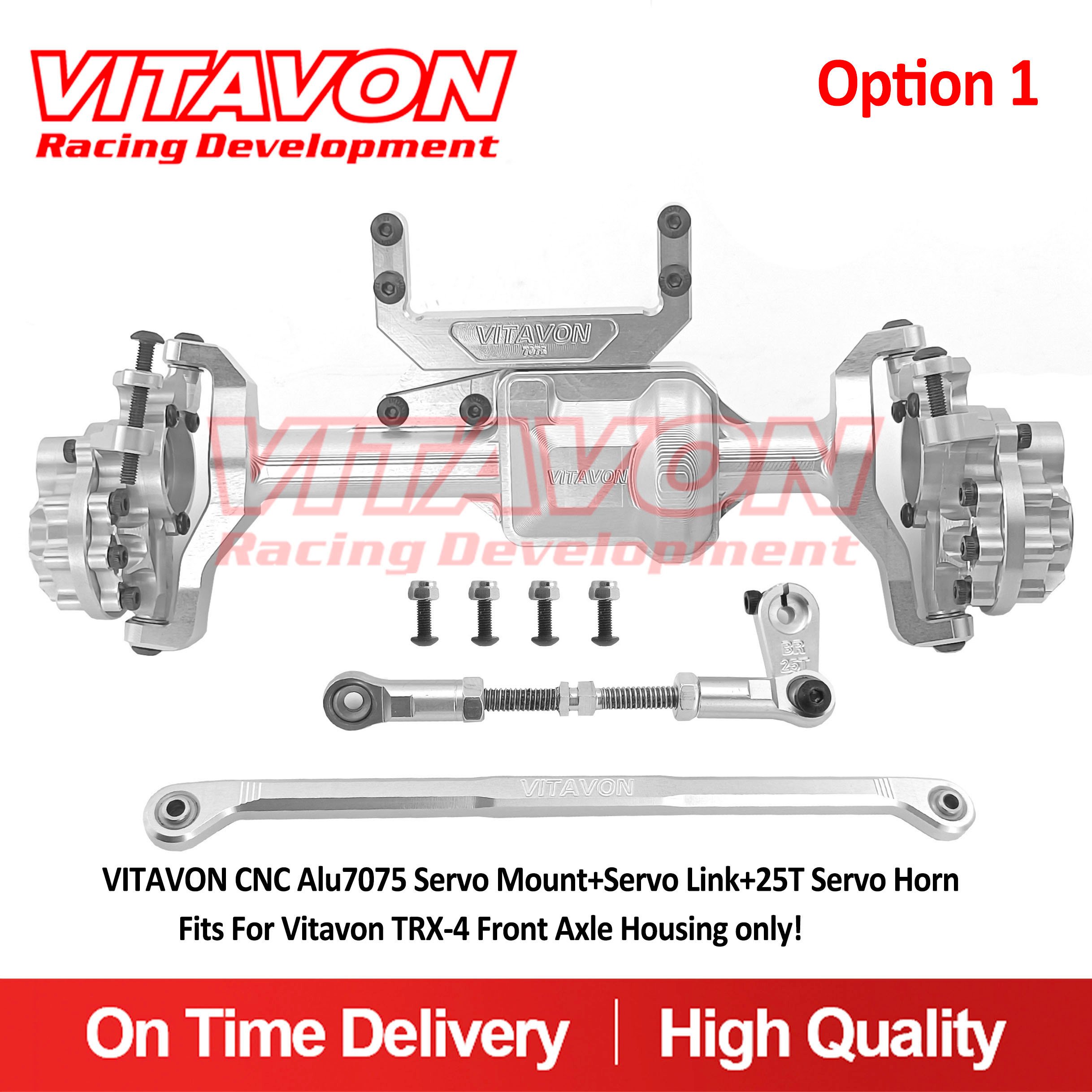 VITAVON CNC Alu7075 Rear Steering Built for Traxxas TRX-4 1/10