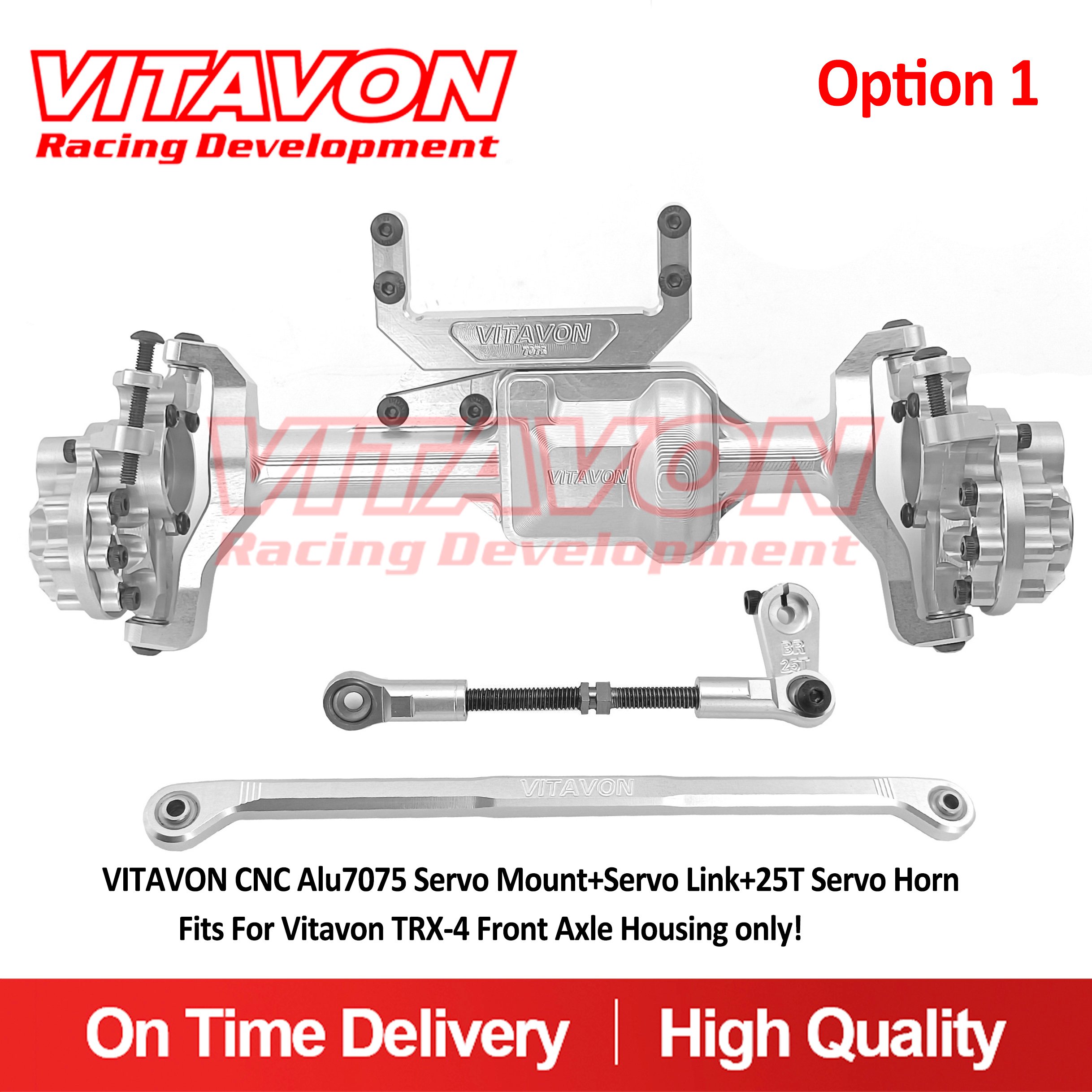 VITAVON CNC Alu7075 Rear Steering Built for Traxxas TRX-4 1/10