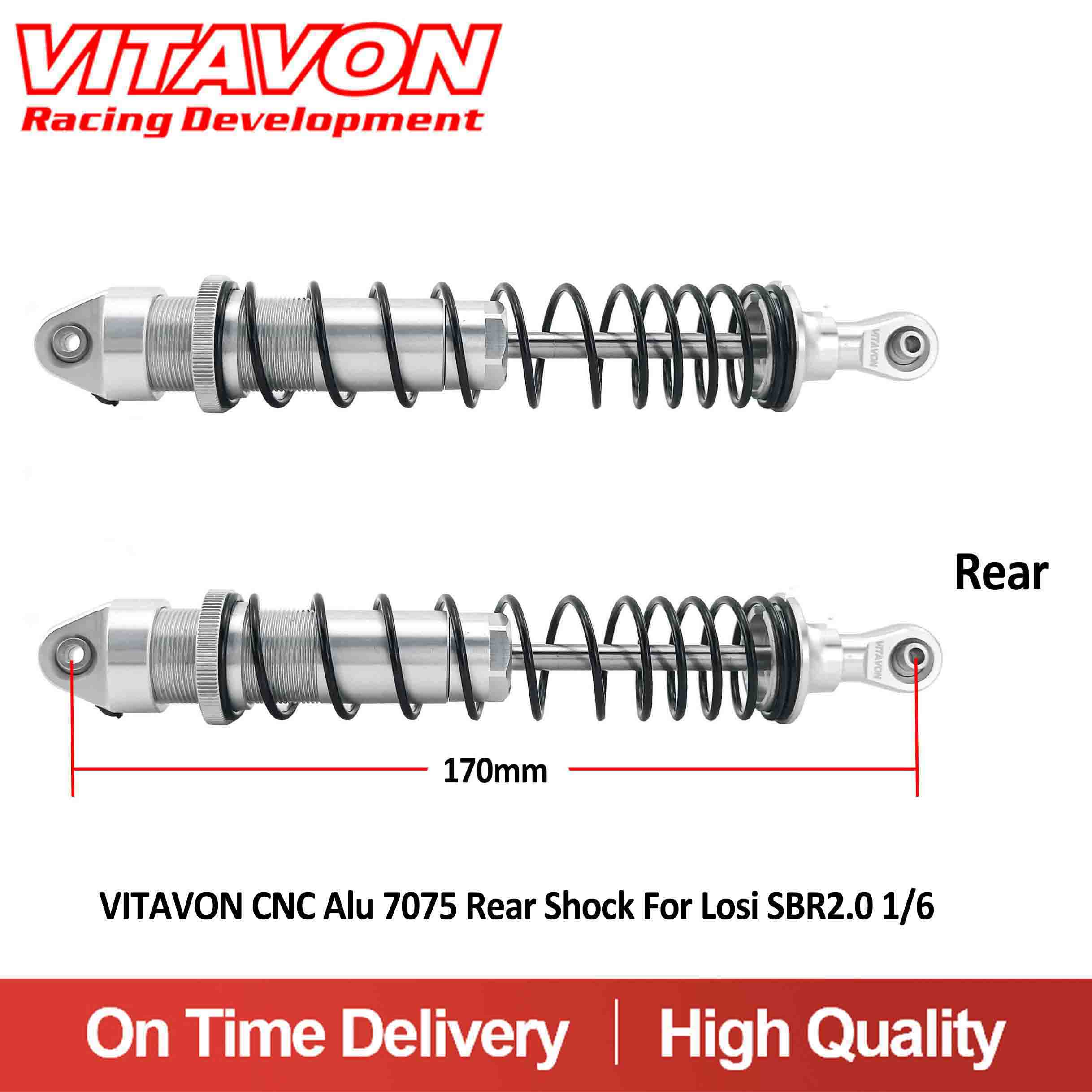 VITAVON CNC Alu 7075 Rear Shock For Losi SBR2.0  1/6