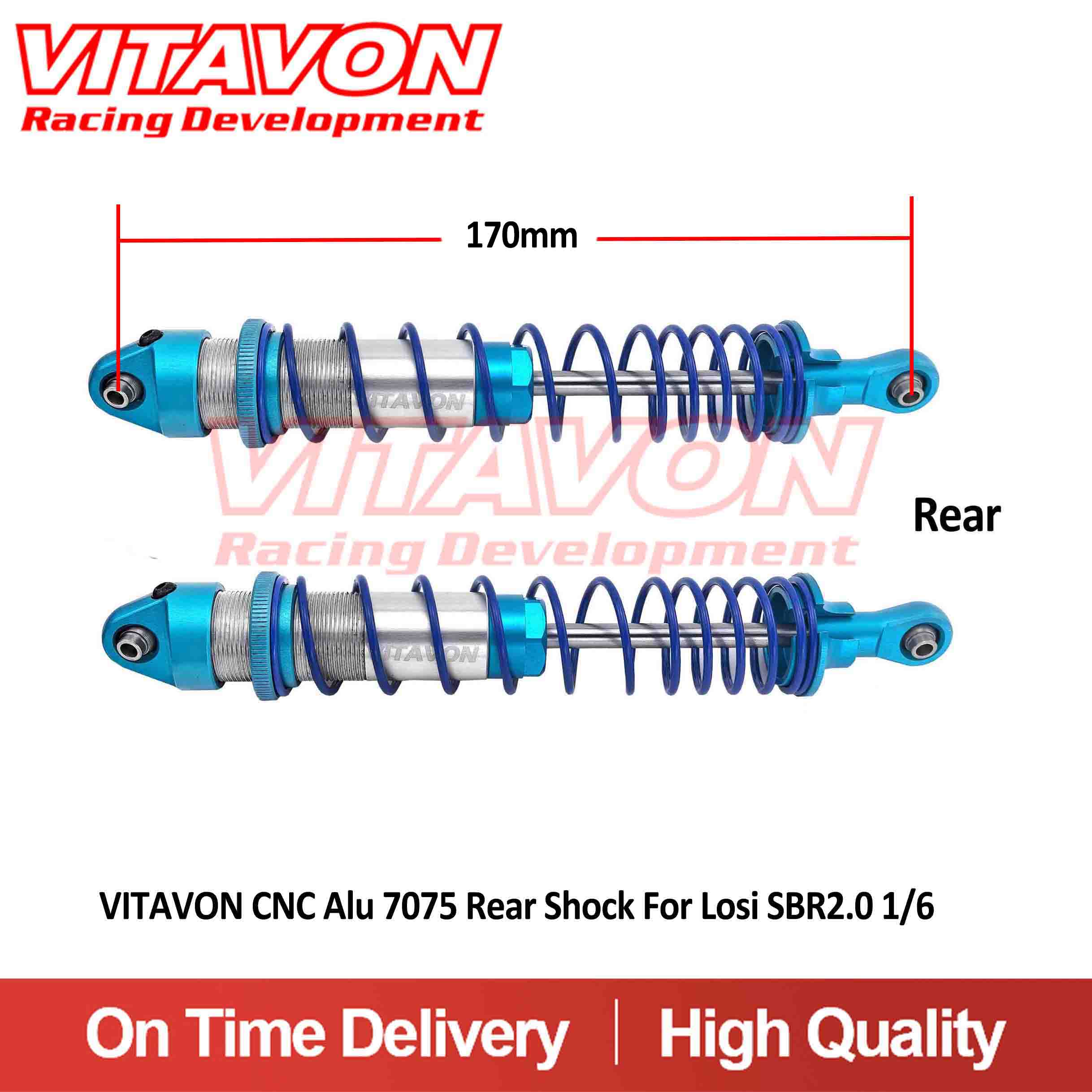 VITAVON CNC Alu 7075 Rear Shock For Losi SBR2.0  1/6