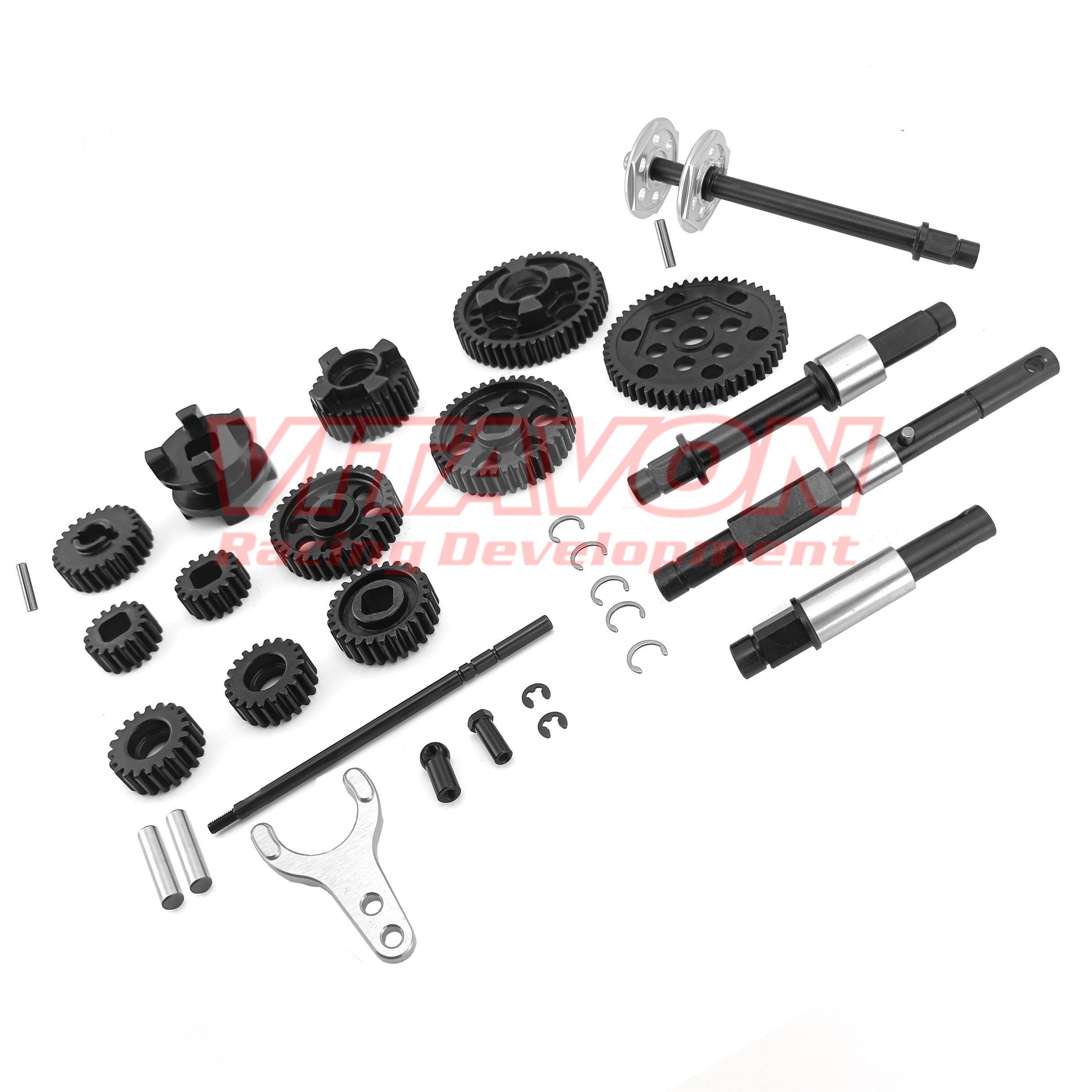 VITAVON HD Steel Gear&Shaft Set Internals For SCX6 Stock Center transmission