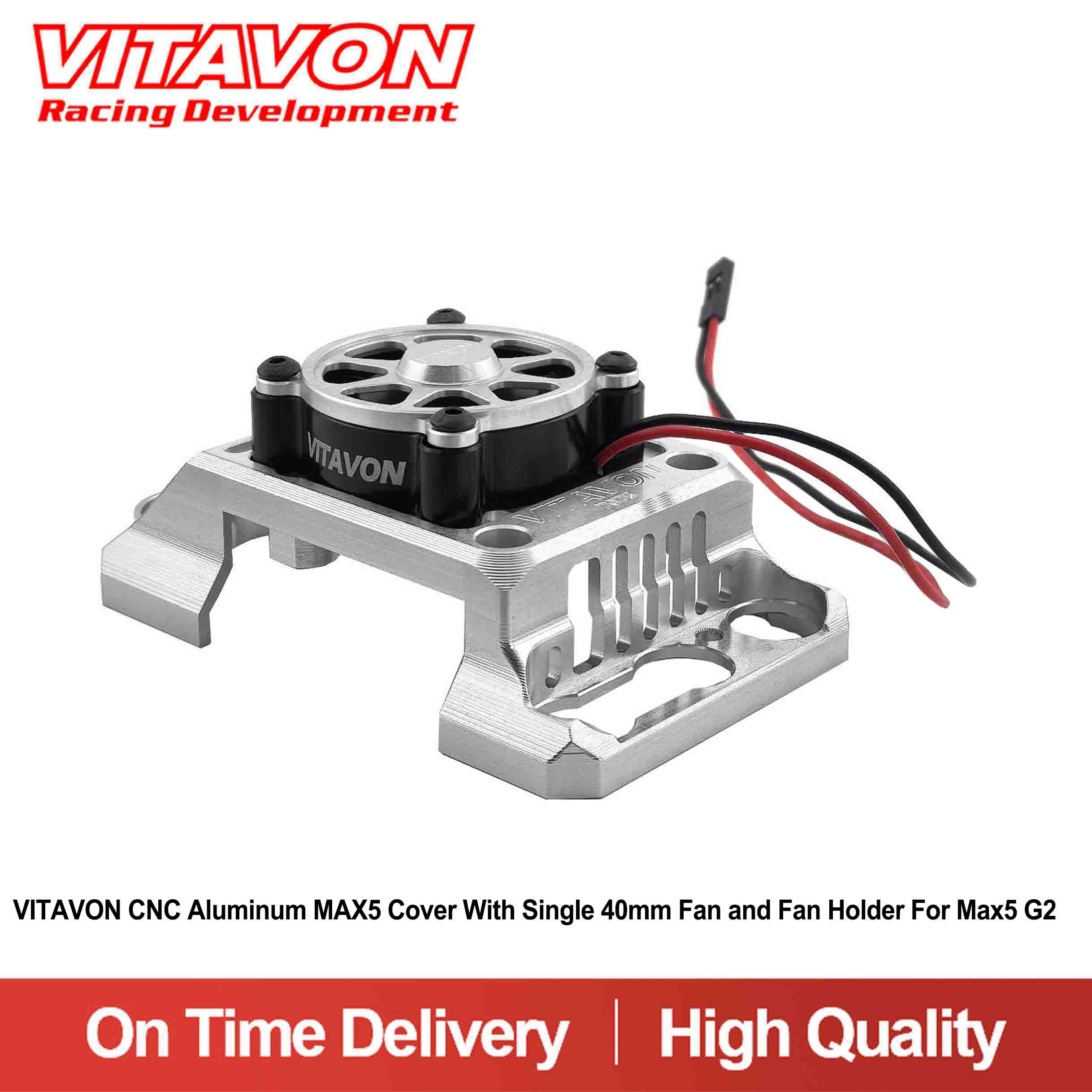 VITAVON CNC Alu7075 MAX5 Cover With Single 40mm Fan and Fan Cover For Max5 G2