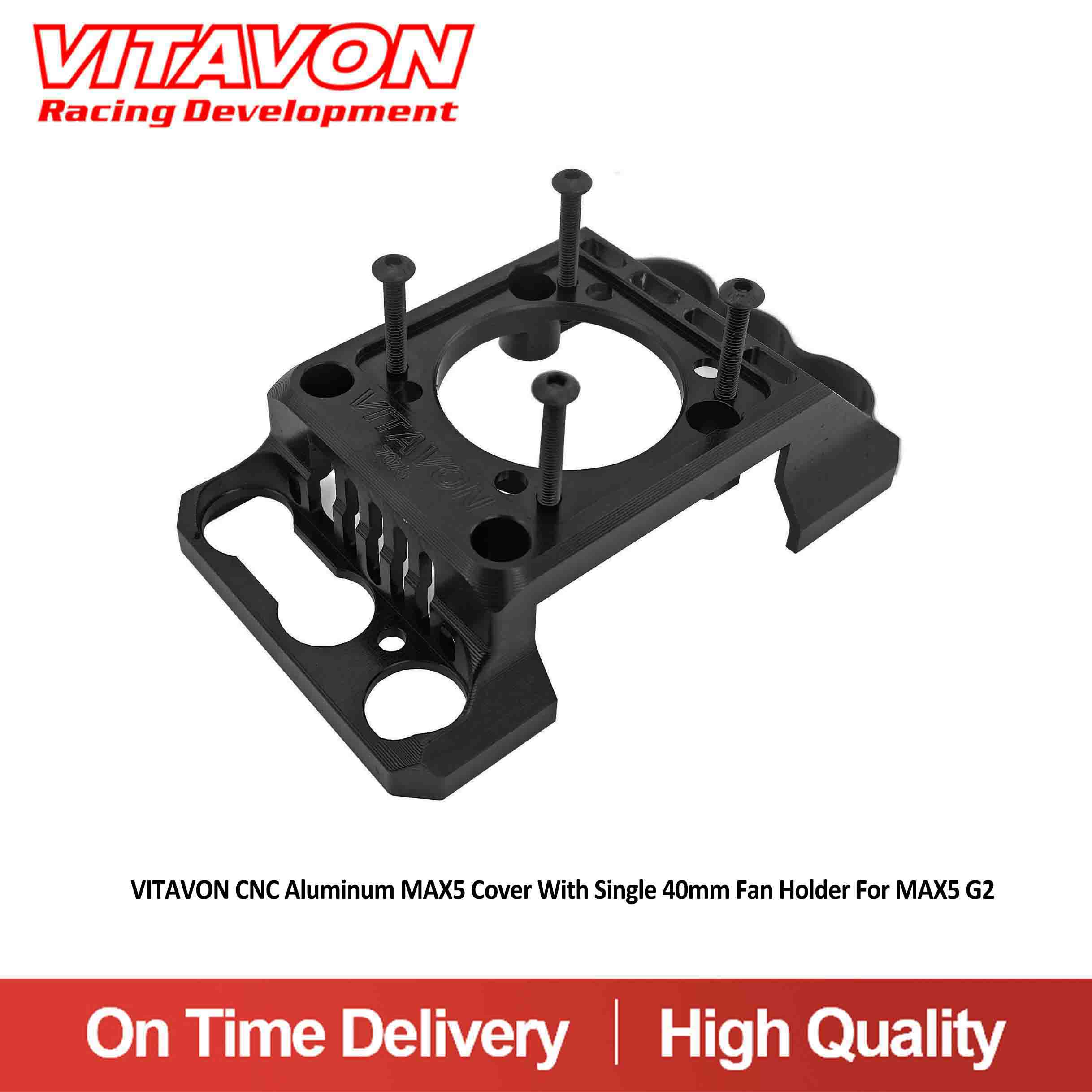 VITAVON CNC Aluminum MAX5 Cover With Single 40mm Fan Holder For Max5 G2