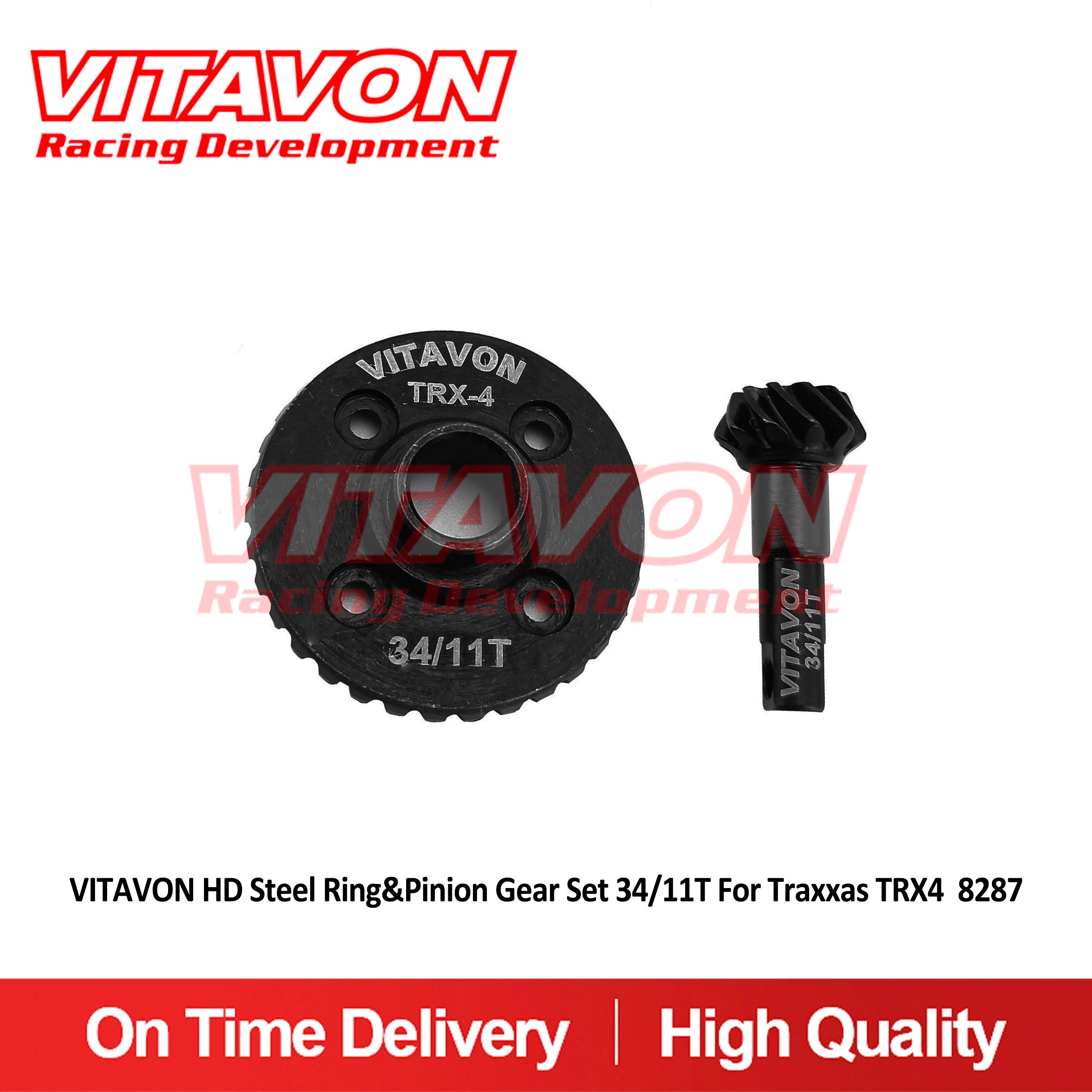 VITAVON HD Steel Ring&Pinion Gear Set 34/11T For Traxxas TRX4  8287