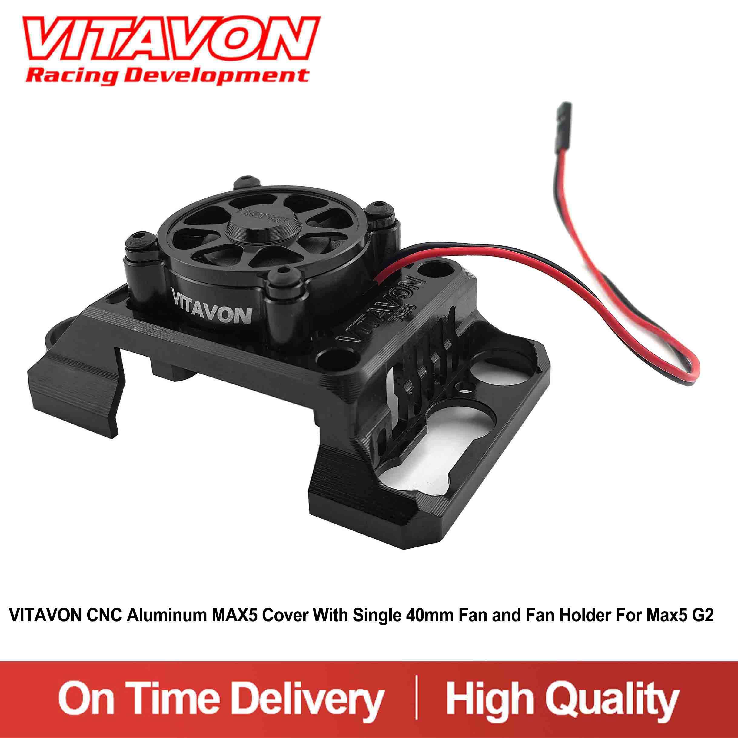 VITAVON CNC Alu7075 MAX5 Cover With Single 40mm Fan and Fan Cover For Max5 G2