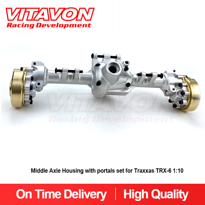 VITAVON CNC Middle Axle Housing with portals set for Traxxas TRX-6 1:10