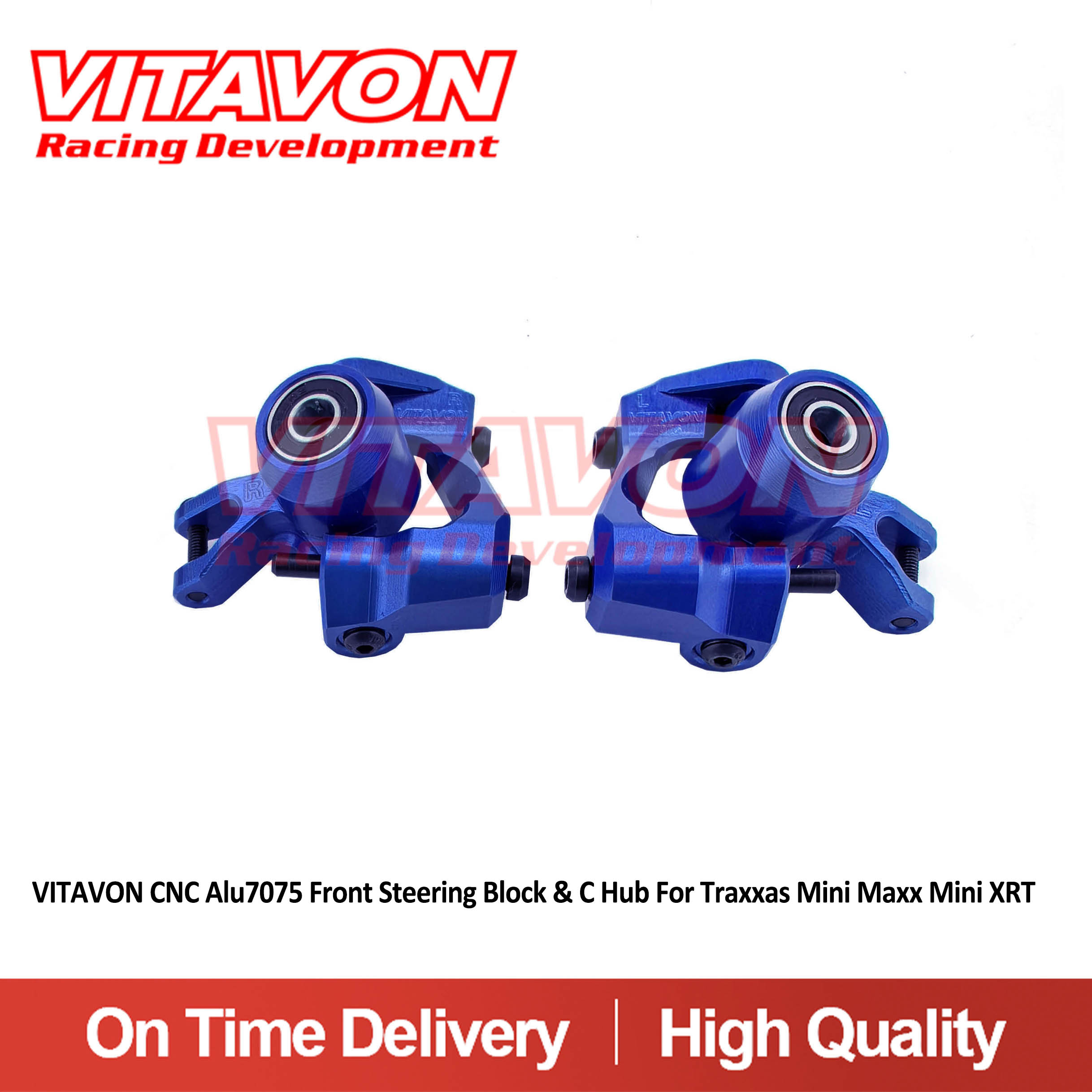 VITAVON CNC Alu7075 Front Steering Block & C Hub For Traxxas Mini Maxx Mini XRT