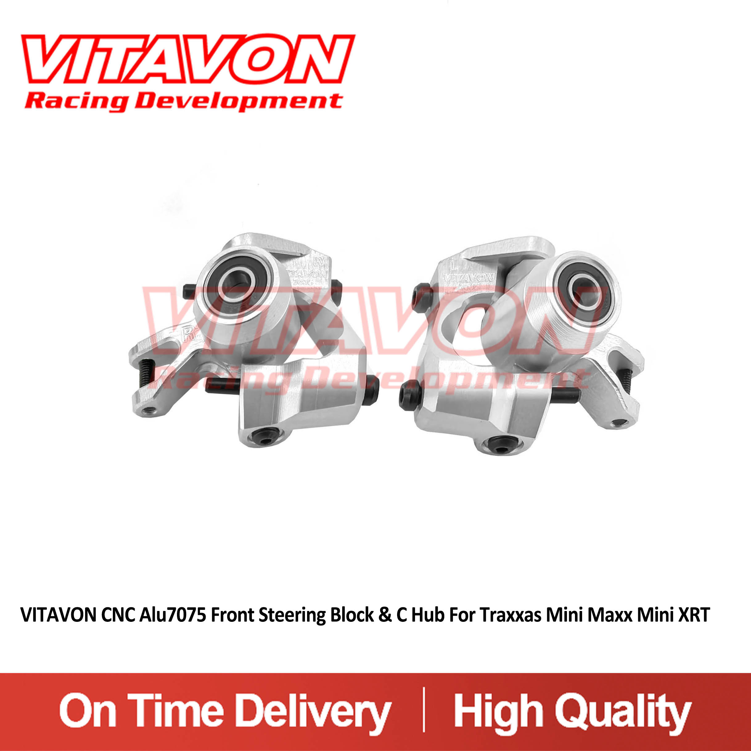 VITAVON CNC Alu7075 Front Steering Block & C Hub For Traxxas Mini Maxx Mini XRT