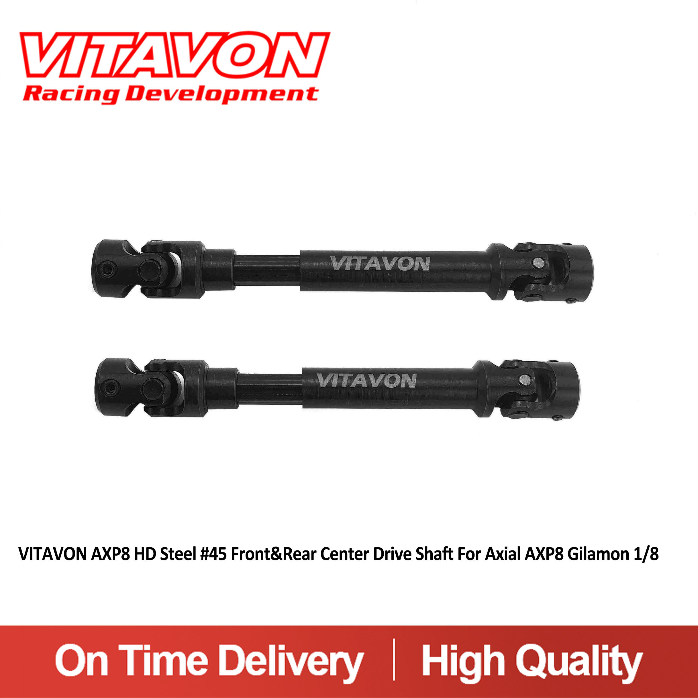 VITAVON AXP8 HD Steel #45 Front&Rear Center Drive Shaft For Axial AXP8 Gilamon 1/8