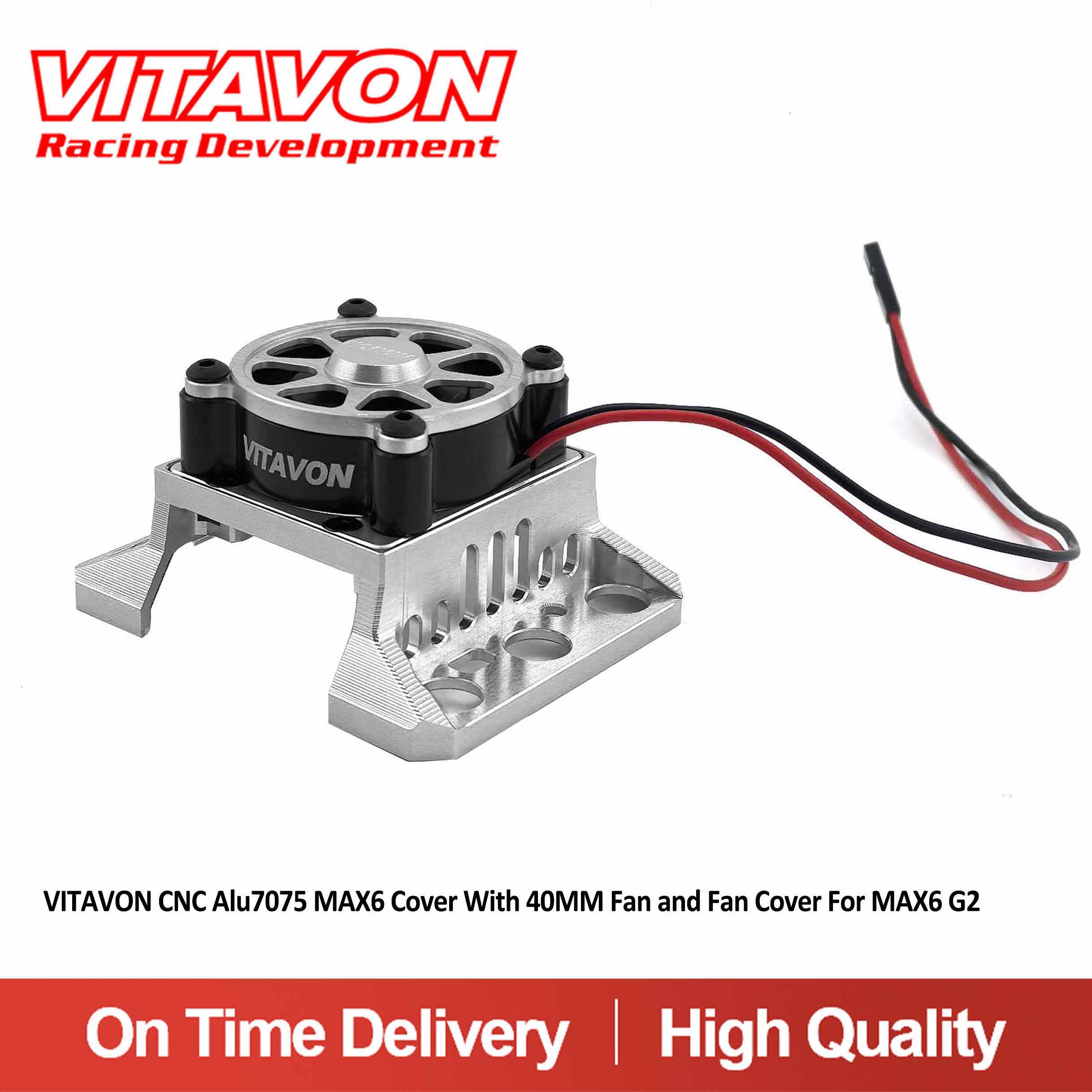 VITAVON CNC Alu7075 MAX6 Cover with 40MM Fan and Fan cover For MAX6 G2