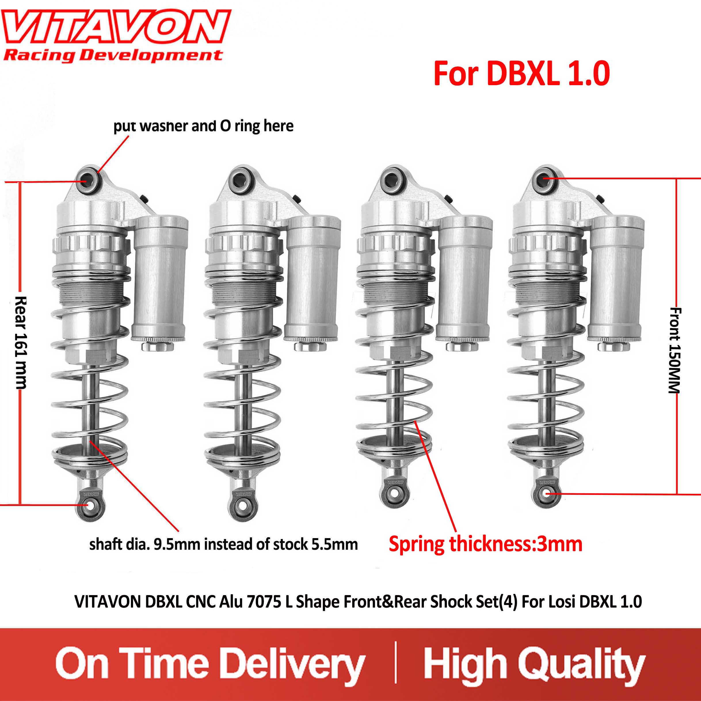 VitavonVITAVON DBXL CNC Alu 7075 L Shape Front&Rear Shock Set(4
