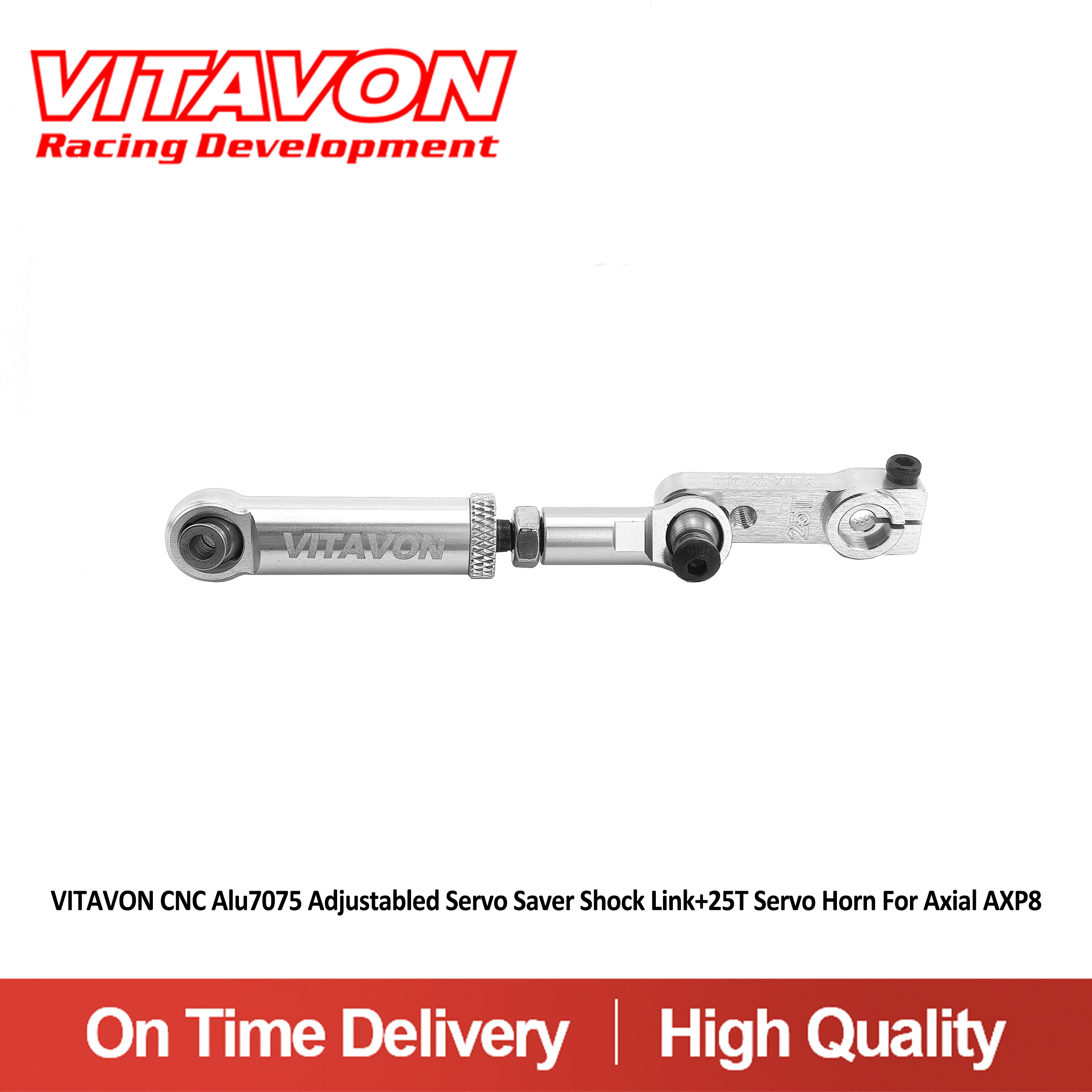 VITAVON AXP8 CNC Alu7075 Adjustabled Servo Saver Shock Link For Axial AXP8