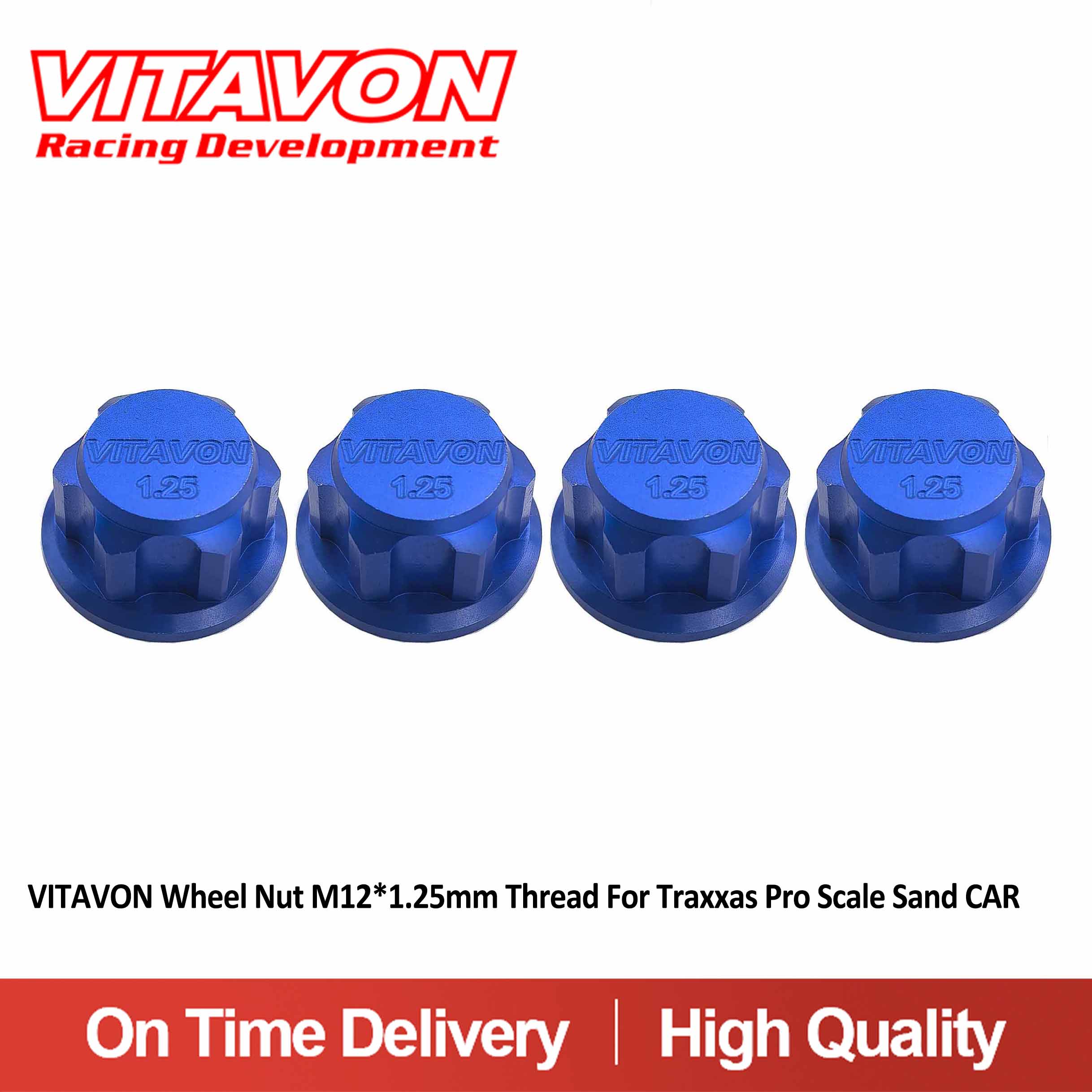 VITAVON Wheel Nut M12*1.25mm Thread For Traxxas Pro Scale Sand CAR 1/6