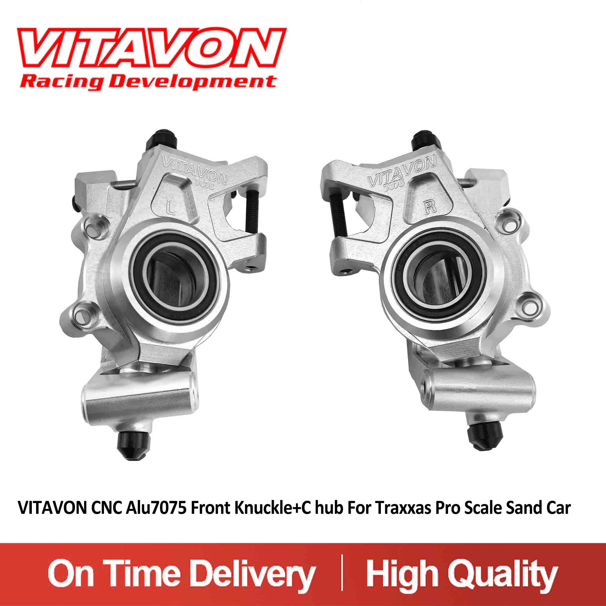 VITAVON CNC Alu7075 Front Knuckle+C hub For Traxxas Pro Scale Sand Car 1/6