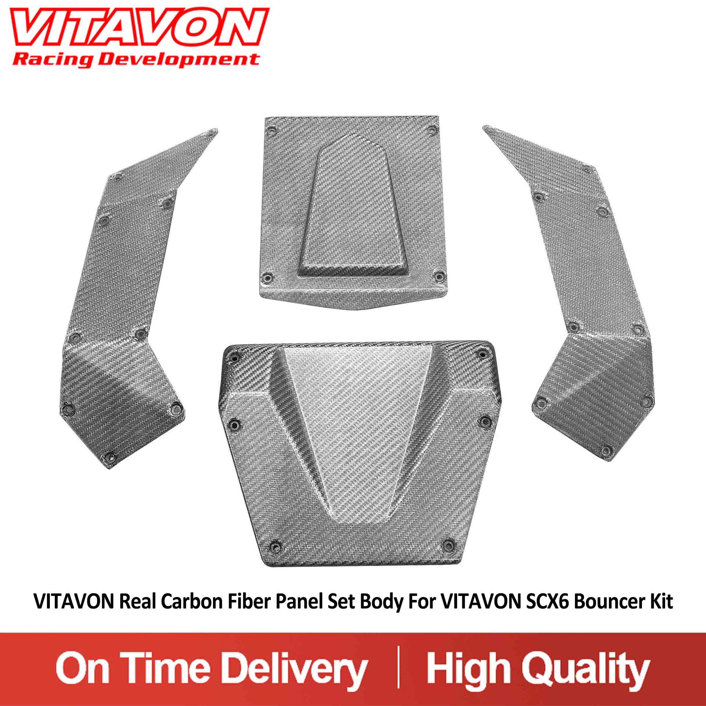 VITAVON Real Carbon Fiber Panel Set for VITAVON SCX6 Bouncer Kit