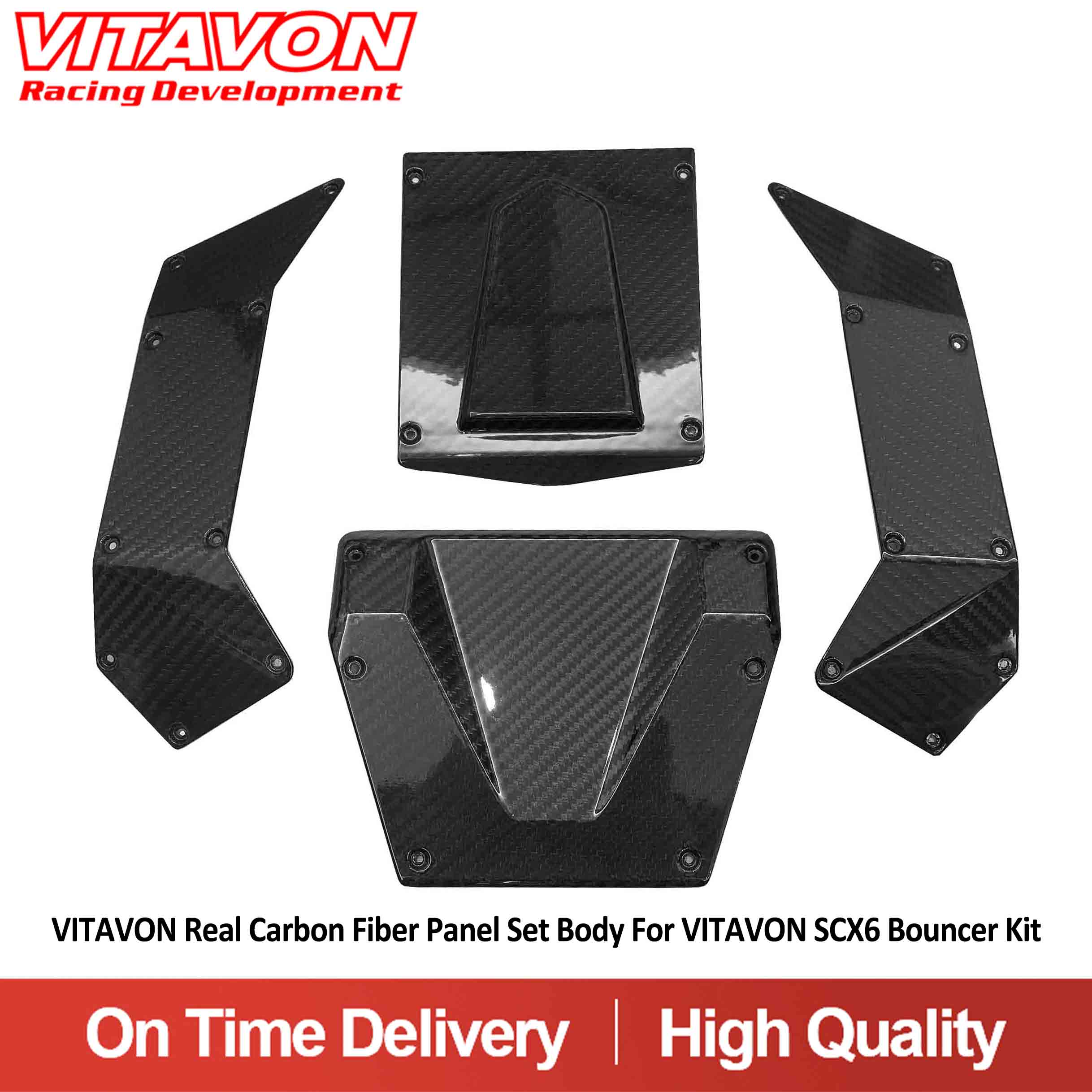 VITAVON Real Carbon Fiber Panel Set for VITAVON SCX6 Bouncer Kit