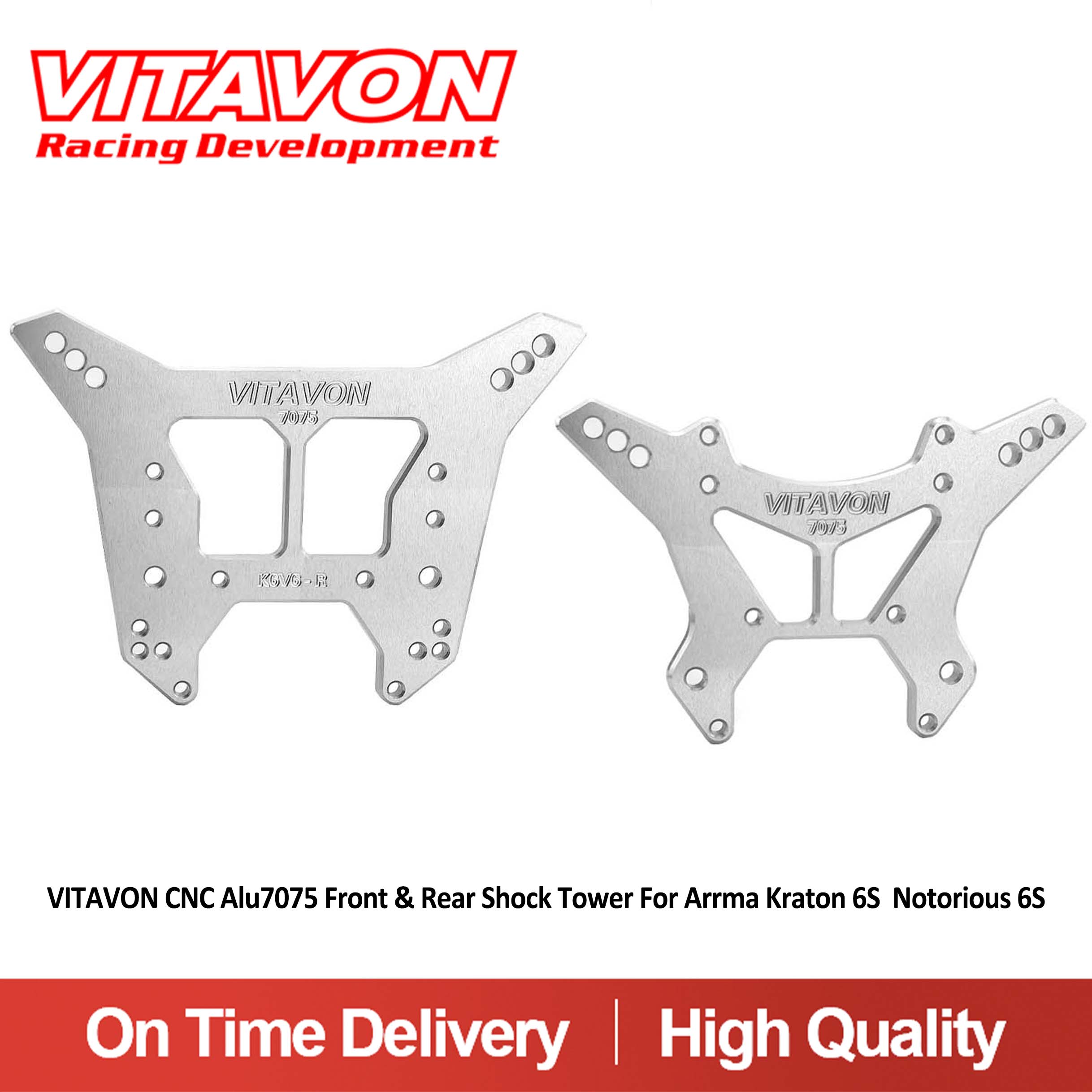 VITAVON CNC Alu7075 Front & Rear Shock Tower For Arrma Kraton 6S  Notorious 6S