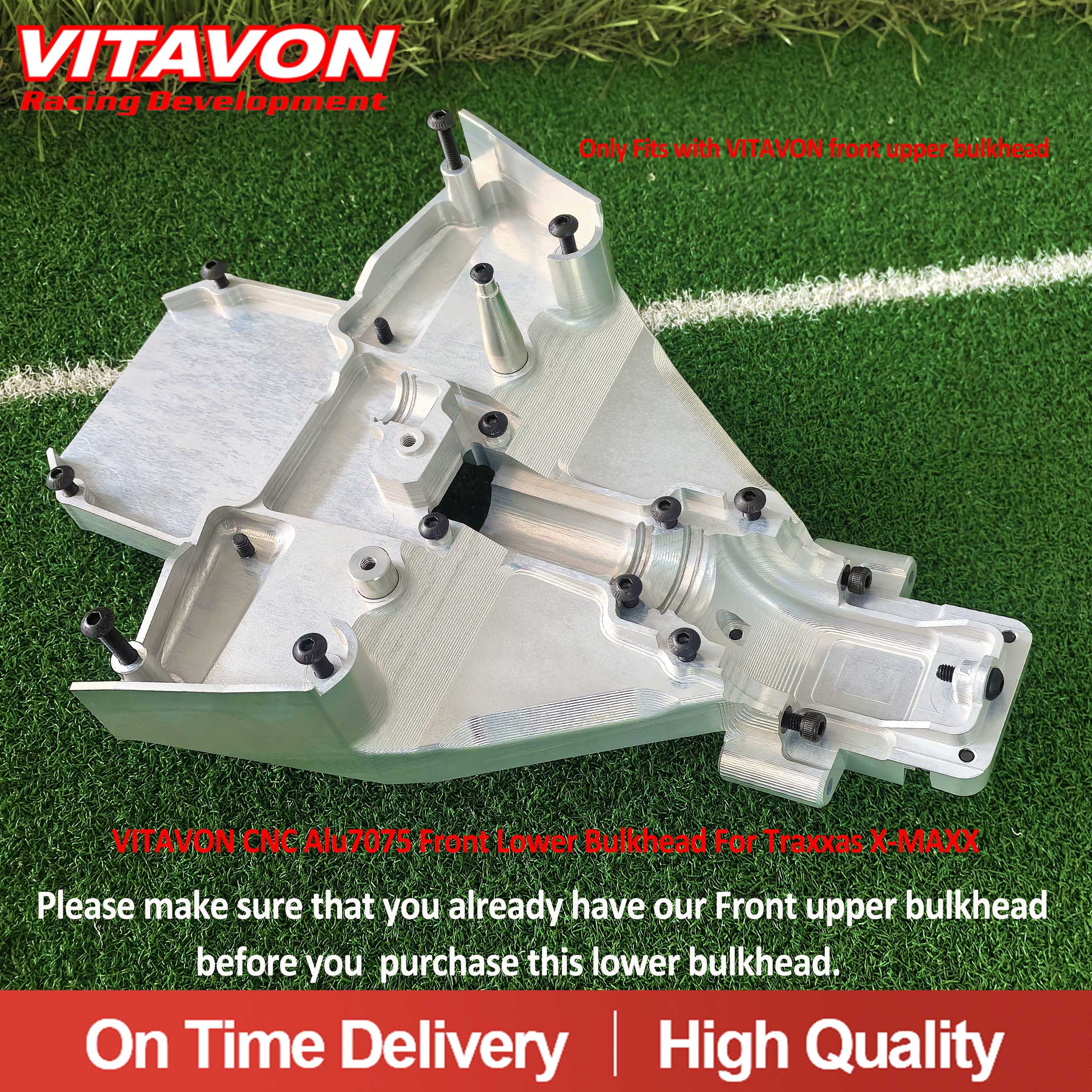 VITAVON ALU7075 Front Lower Bulkhead for Traxxas X-MAXX 1/5