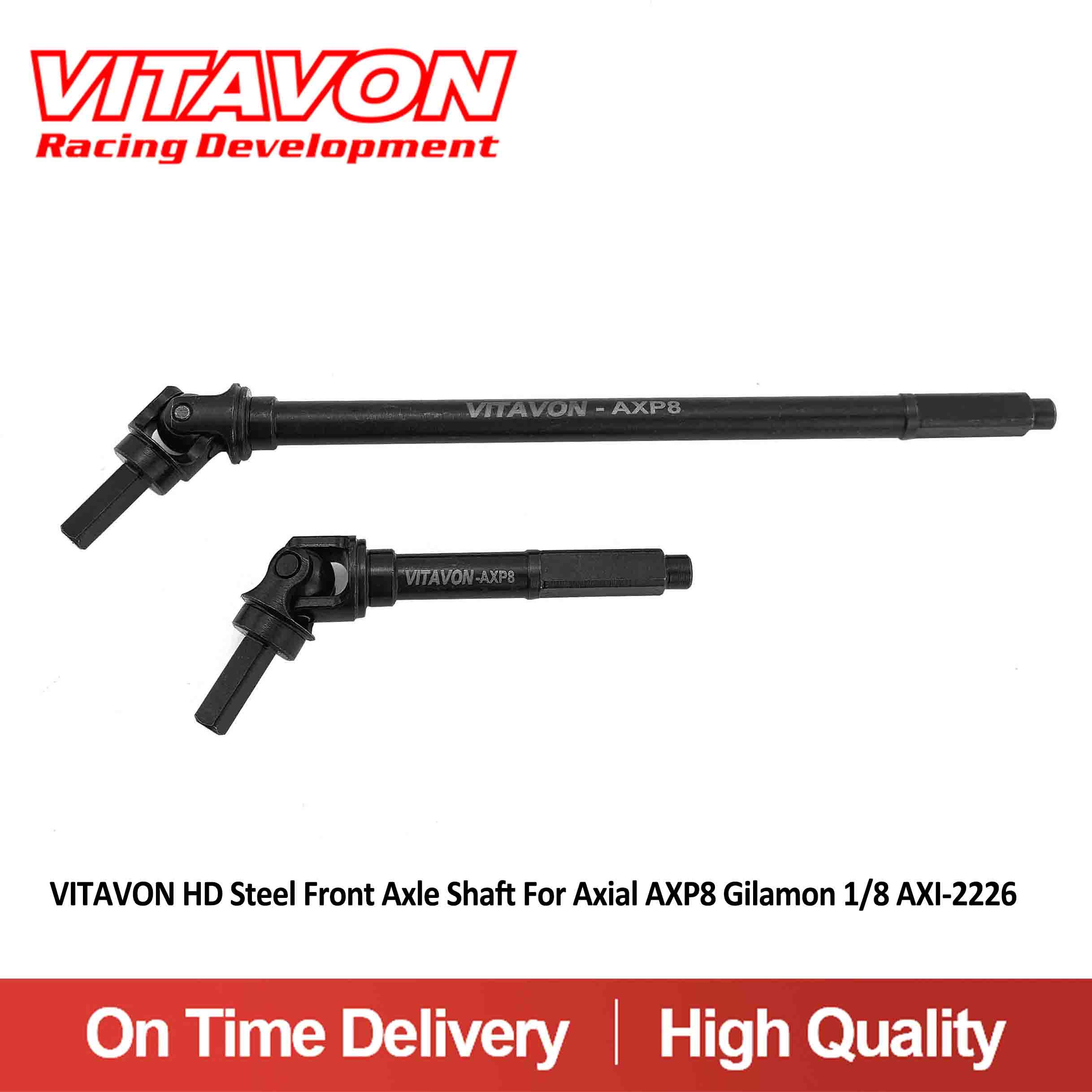 VITAVON HD Steel Front Axle Shaft For Axial AXP8 Gilamon 1/8 AX1-2226