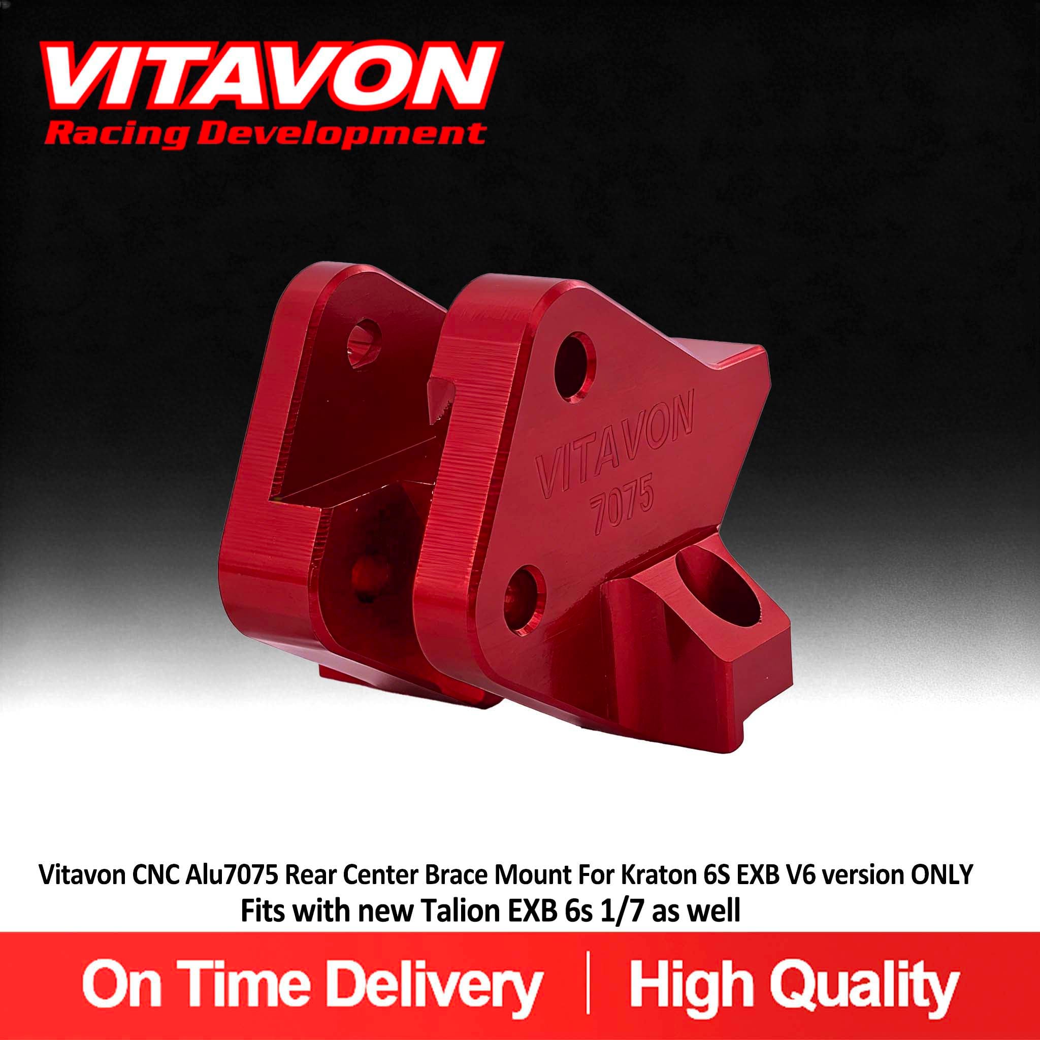VITAVON CNC Alu7075 Rear Center Brace Mount For Kraton 6S EXB V6,New Talion 6S EXB 1/7