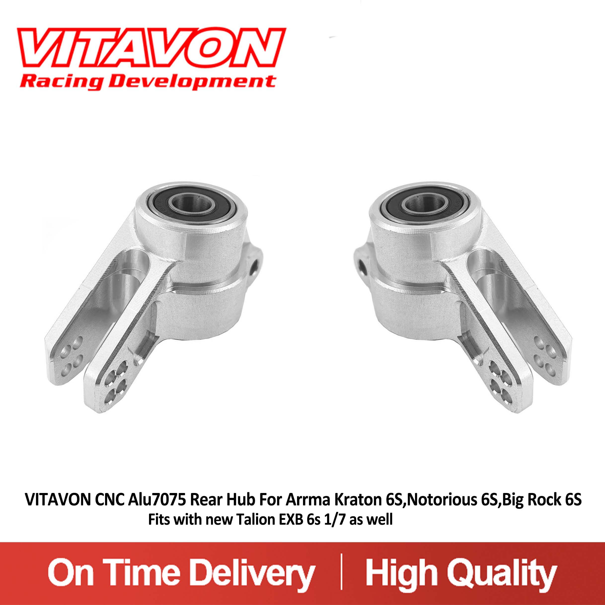 VitavonVITAVON CNC Alu7075 Rear Hub For Arrma kraton 6S Nortorious