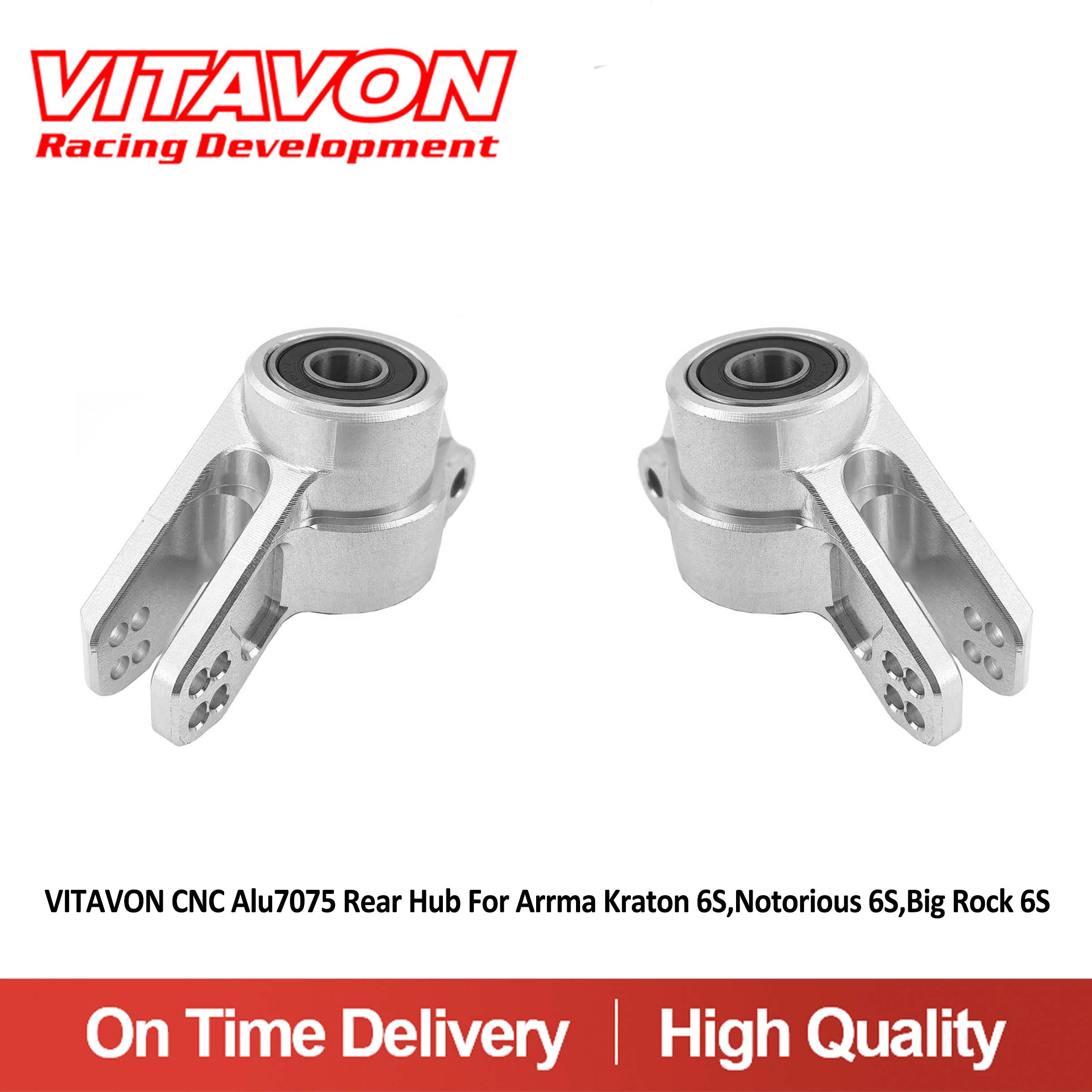 VITAVON CNC Alu7075 Rear Hub For Arrma kraton 6S Nortorious 6S Big Rock 6S