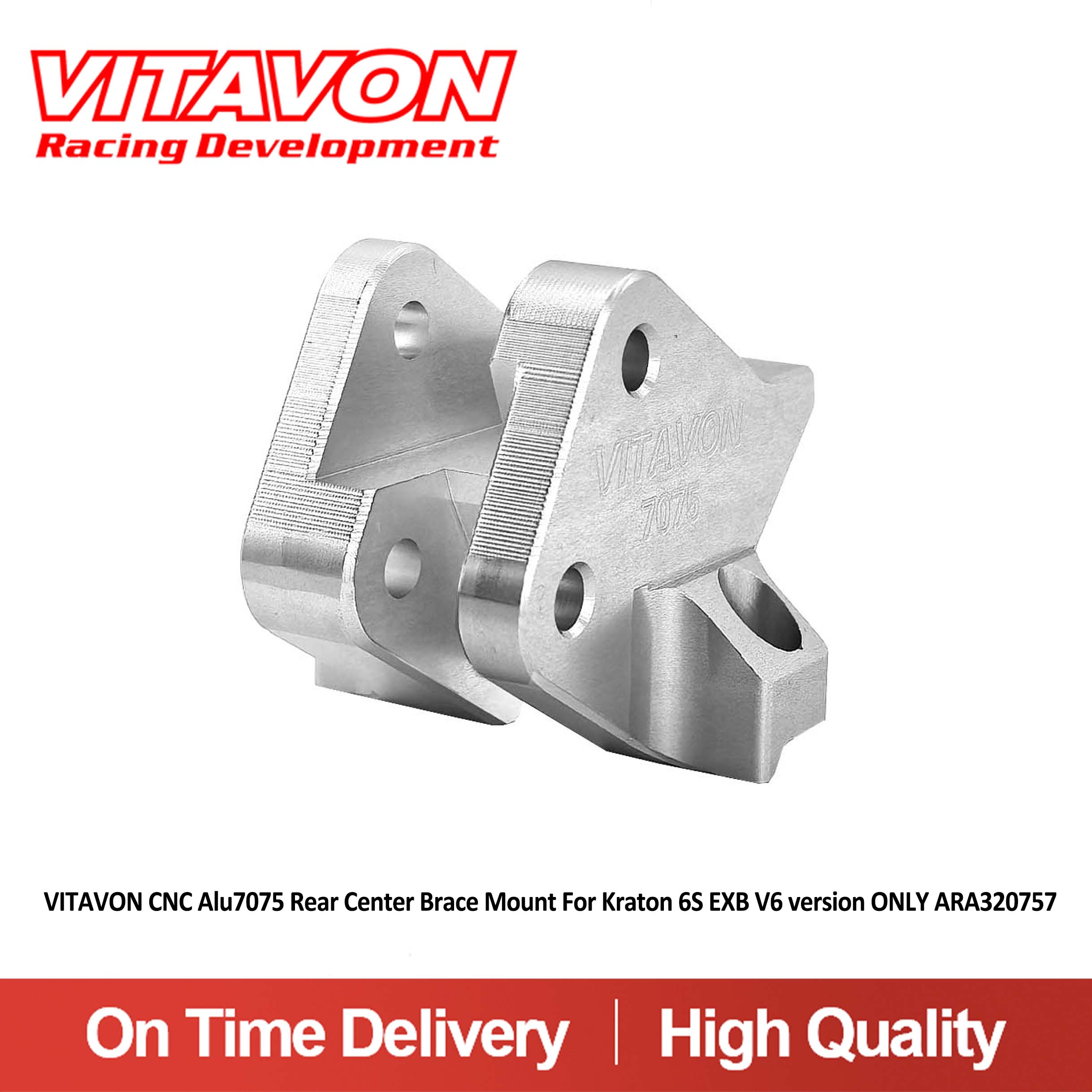 VITAVON CNC Alu7075 Rear Center Brace Mount For Kraton 6S EXB V6 version ONLY