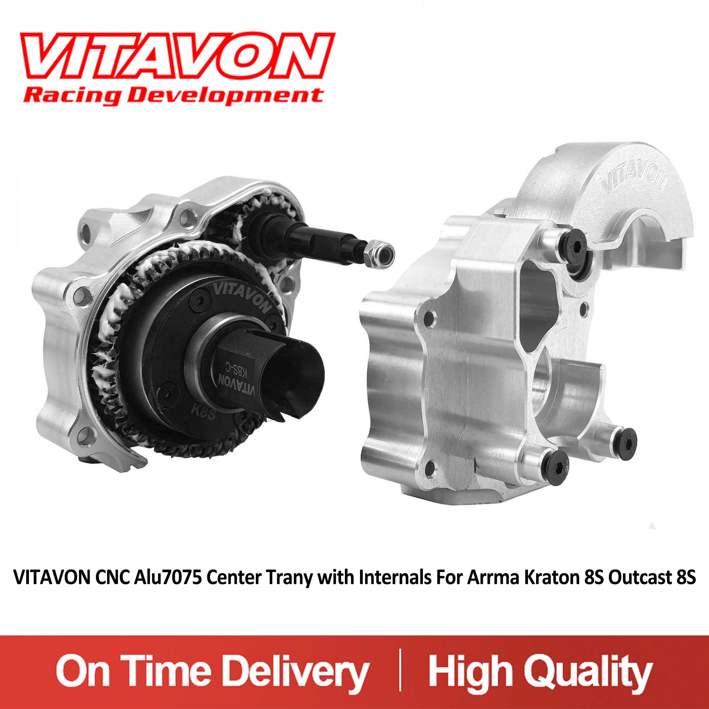 VITAVON CNC Alu7075 Center Trany with Internals For Arrma Kraton 8S Outcast 8S