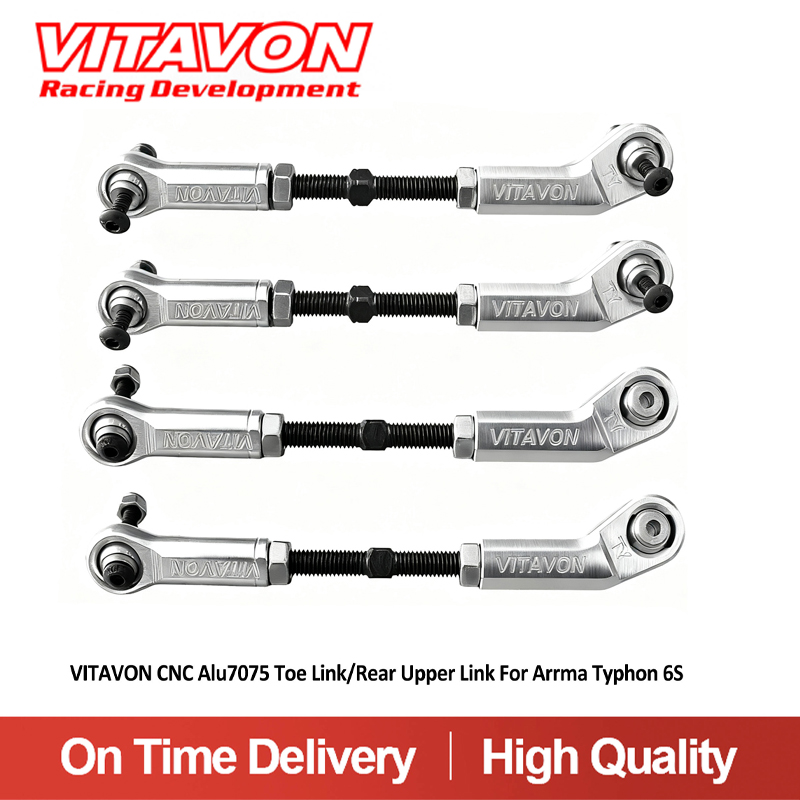 Vitavon Aluminum #7075 Upper link / Toe Link Adjustable for Arrma 6S Typhon ONLY