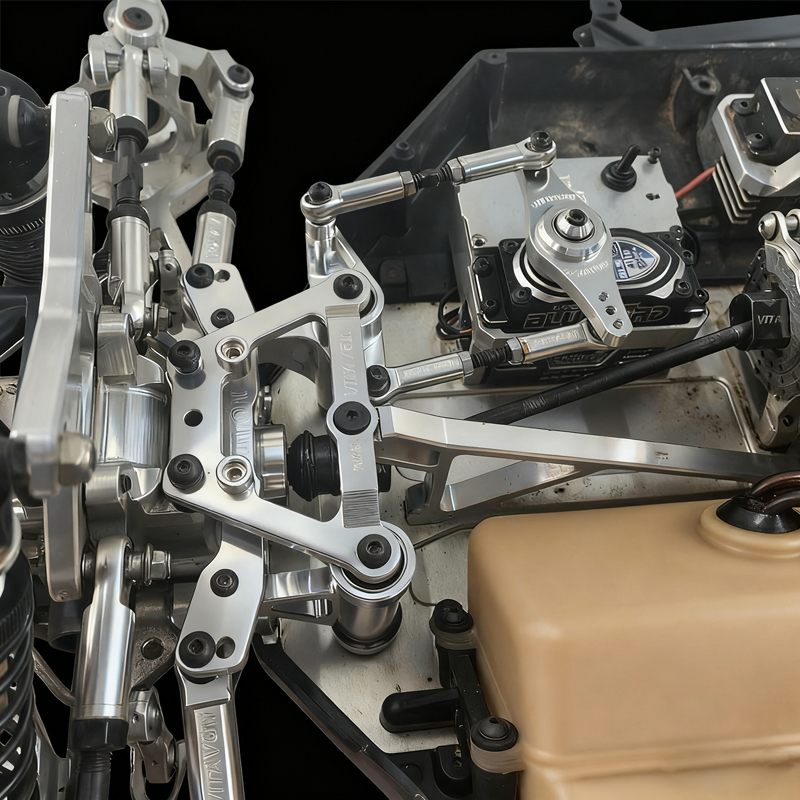 Vitavon Redesigned LOSI 5T 2.0 V2 Bell Crank System with Spring-Deleted Servo Damper
