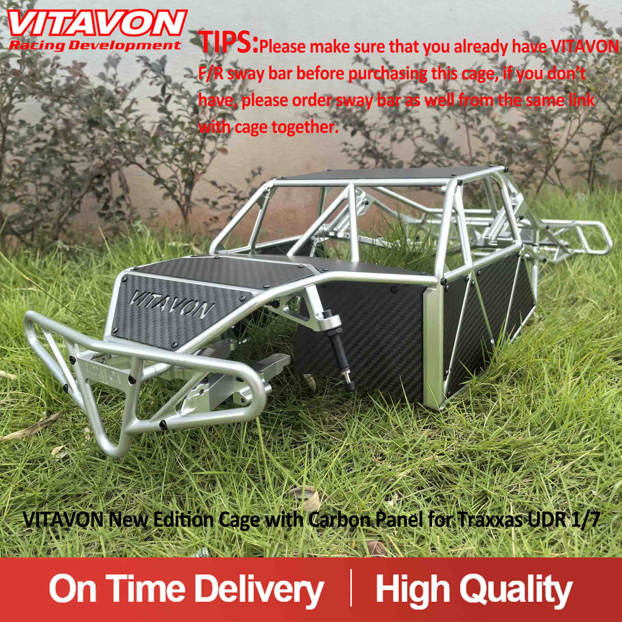 VITAVON New Edition Cage with Carbon Panel for Traxxas UDR 1/7