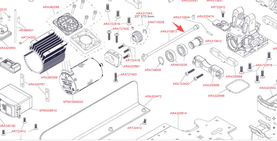 VITAVON HD #45 Steel CVD Rear Center Drive Shaft 140mm For Arrma Outcast 8S 1/5