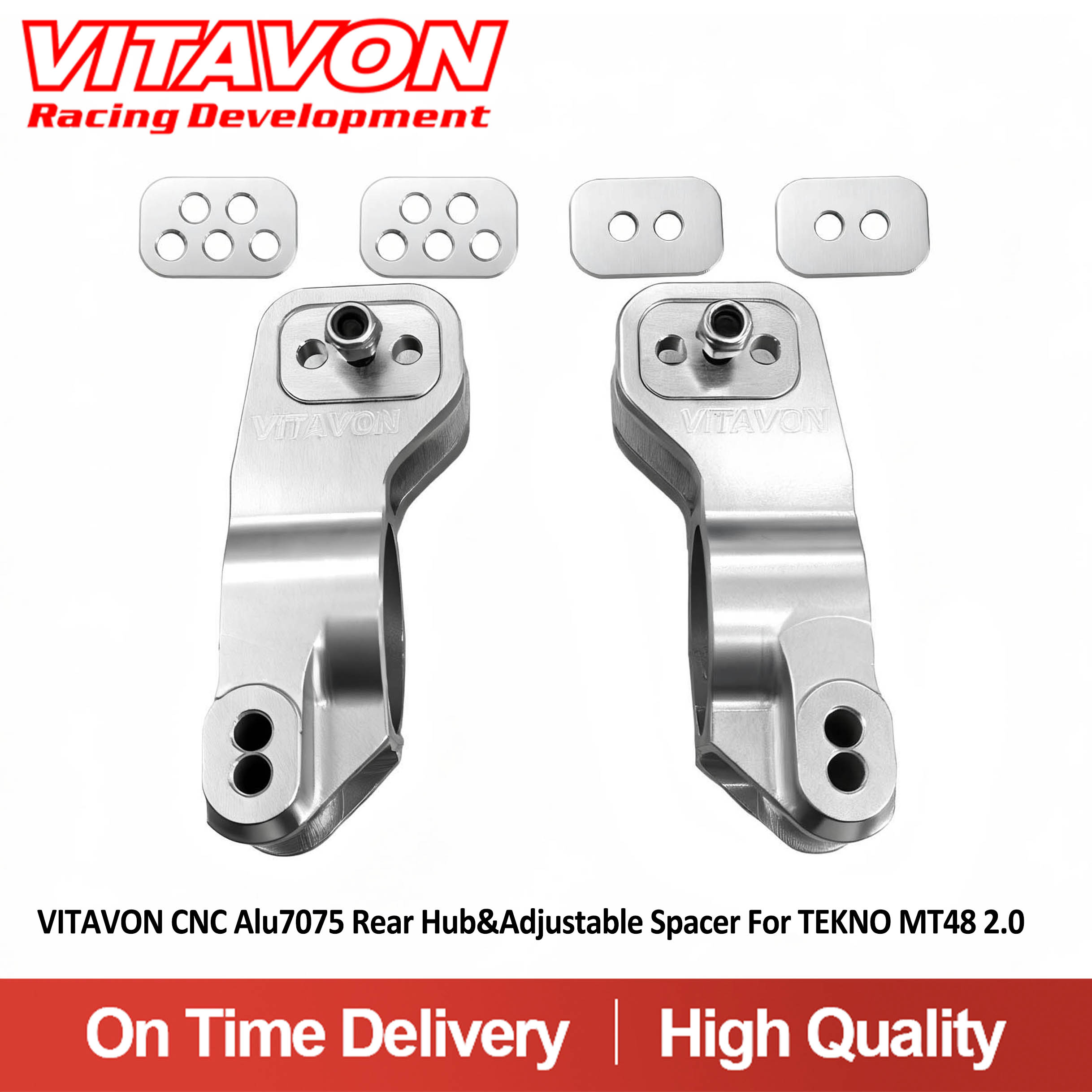 VITAVON CNC Alu7075 Rear Hub & Adjustable Spacer For TEKNO MT48 2.0 1/8