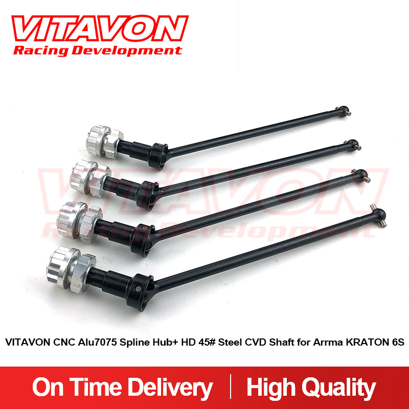 VITAVON CNC Alu7075 Kraton 6S Spline Hub+ HD 45# Steel CVD Shaft for Arrma KRATON 6S