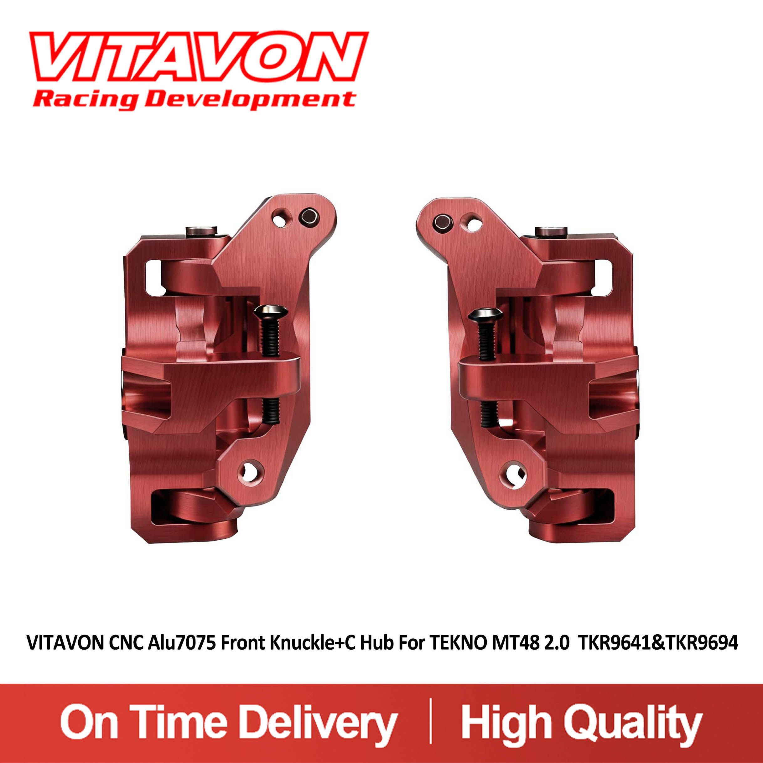 VITAVON CNC Alu7075 Front Knuckle+C Hub FOr TEKNO MT48 2.0 TKR9641&TKR9694