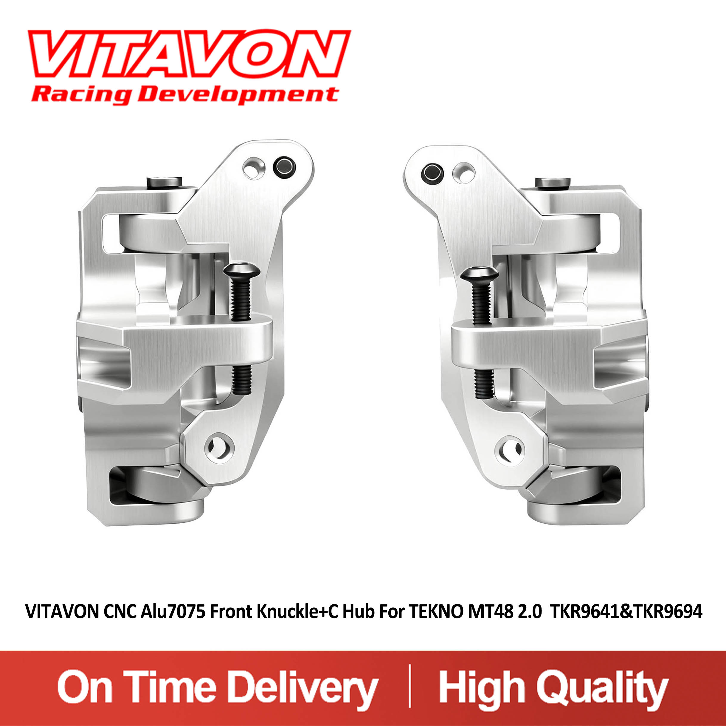 VITAVON CNC Alu7075 Front Knuckle+C Hub FOr TEKNO MT48 2.0 TKR9641&TKR9694
