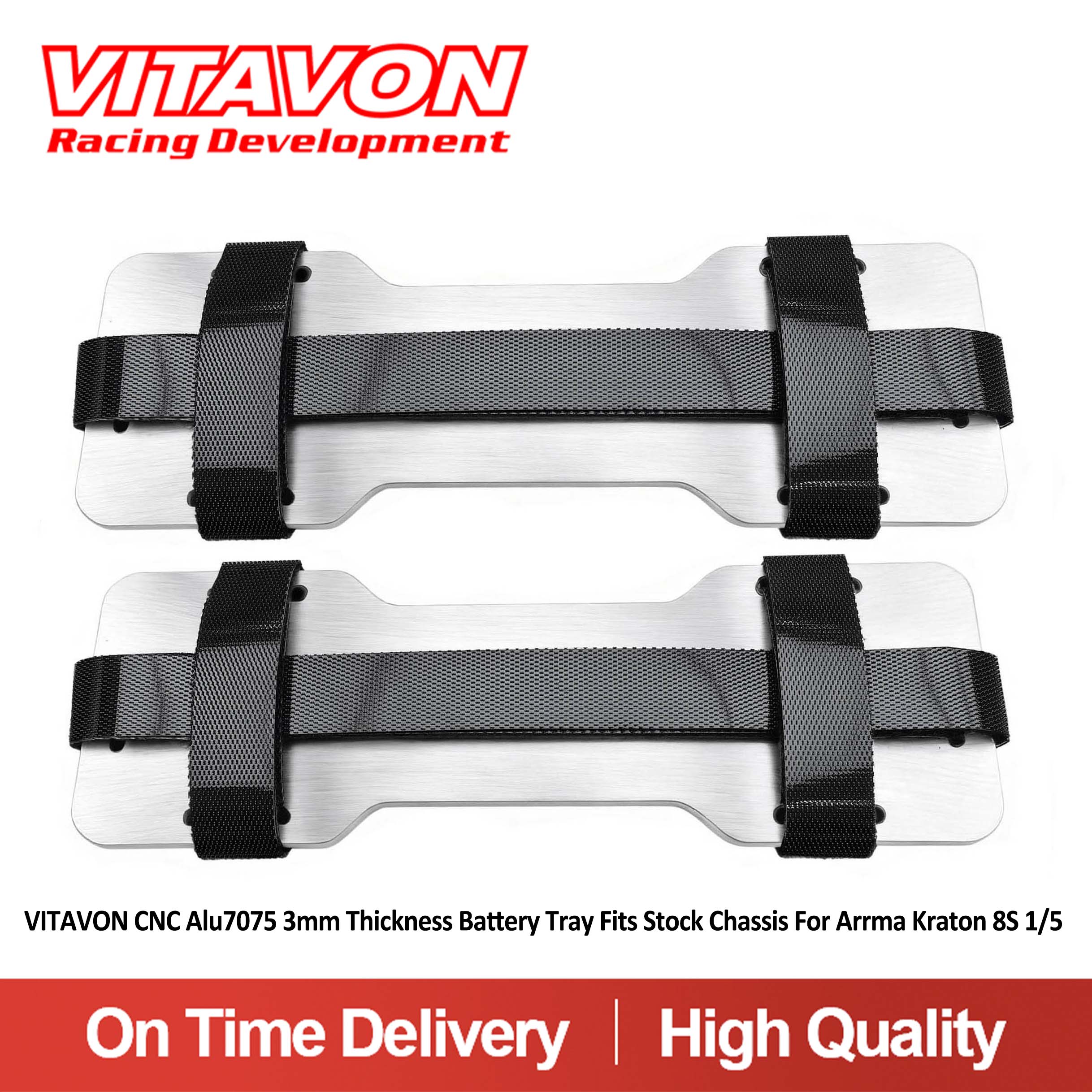 VITAVON CNC Aluminum Battery Tray For Arrma Kraton 8S Stock Chassis only ARA320554