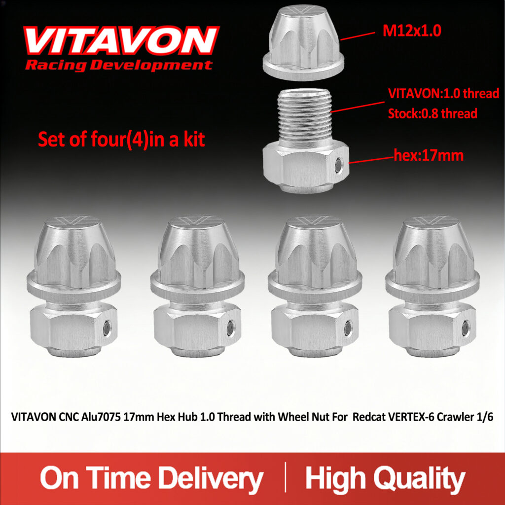 VitavonVITAVON CNC Aluminum7075 17mm Hex Adapter M12x1.0 For
